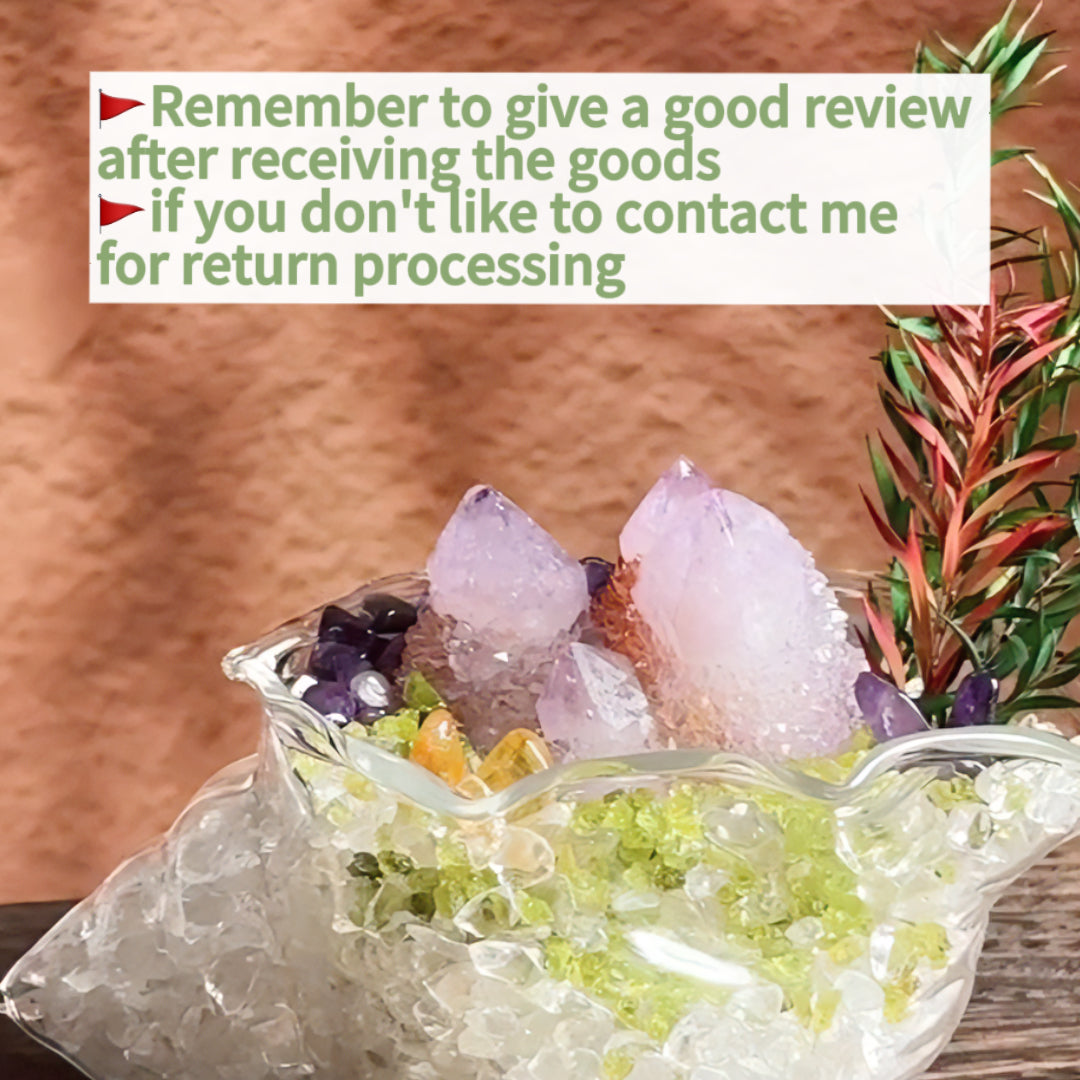 Crystal potted desktop ornaments, office space and home Feng Shui ornaments