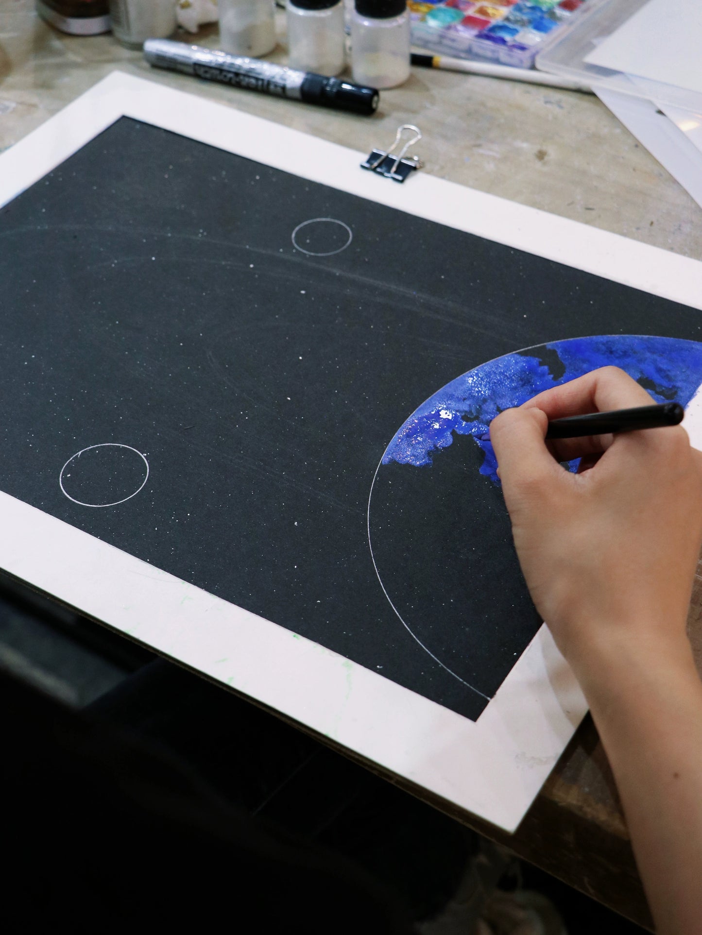 梵陶ft 宇宙标本DIY 相框装饰画 八大行星太阳系 家居挂画 星球画