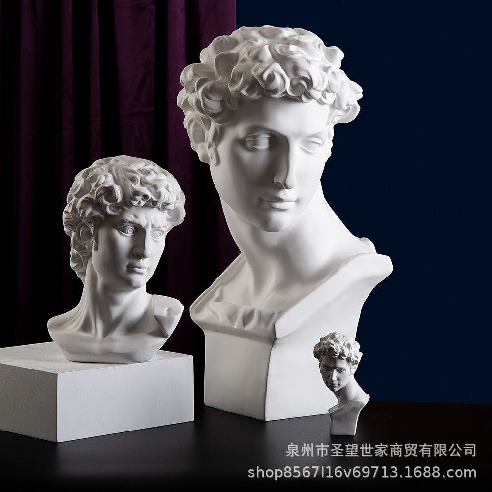 北欧ins风小卫摆件几何体树脂石膏雕像装饰摆拍朱利亚诺·美第奇