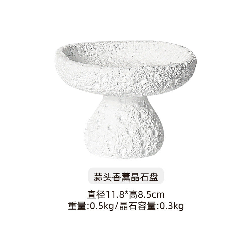 陨石扩香石家用晶石香氛小众高级摆件无火香薰精油持久香薰容器盘