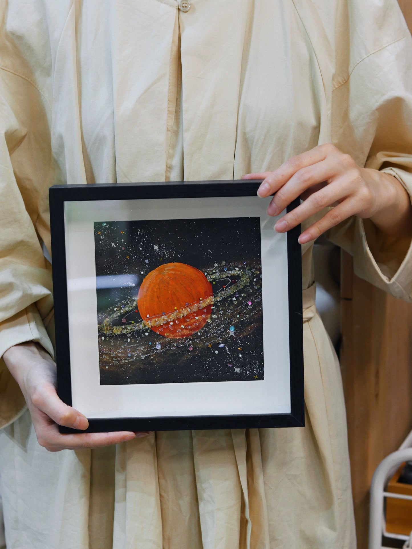 梵陶火星矿石肌理家居装饰画生日礼物推荐手工diy办公桌面相框