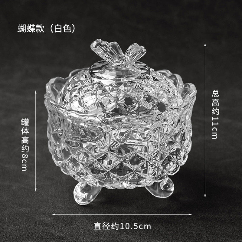 水晶消磁碗御守盐净化玻璃碗白水晶消磁碎石扩香石容器首饰收纳盒