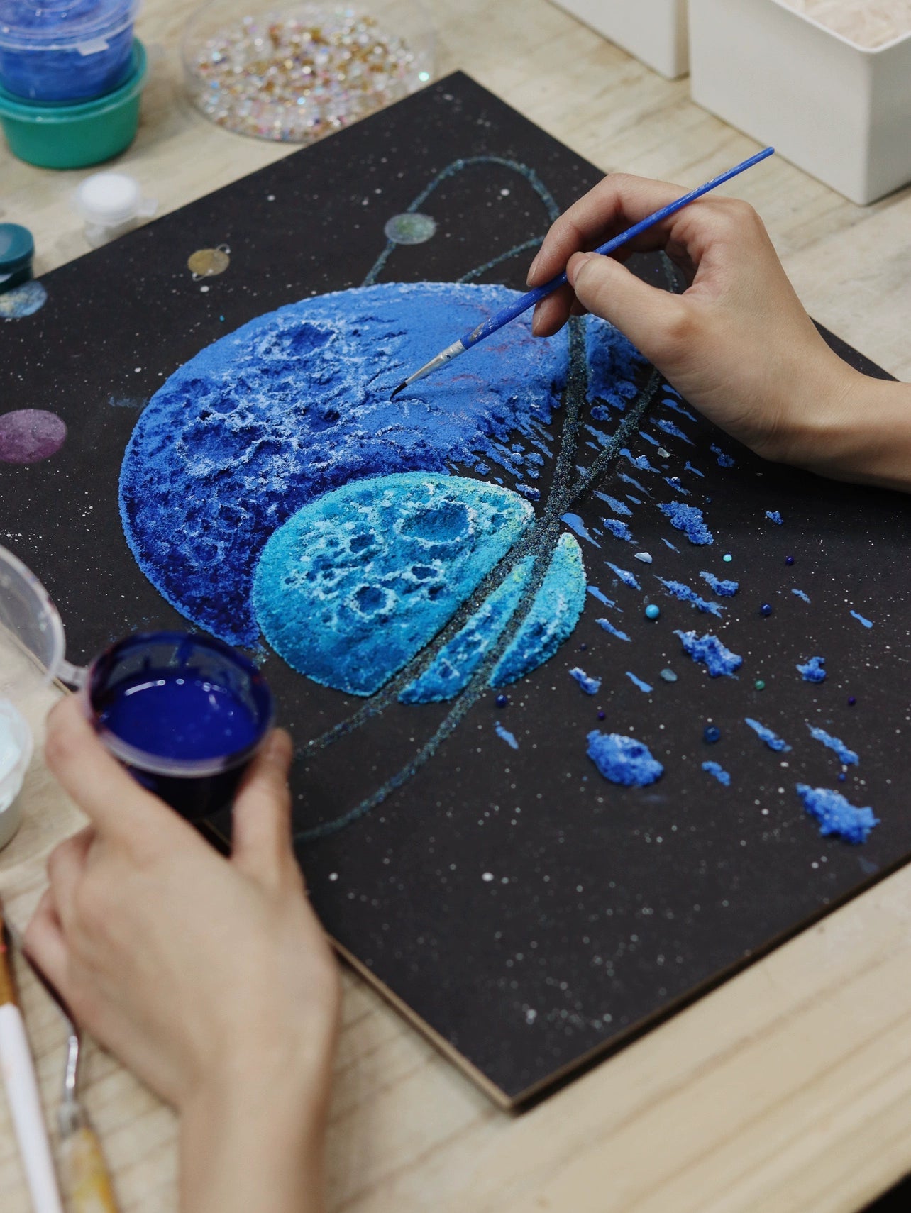 梵陶FT|海王星宇宙装饰画|礼物|挂画|家居软装|玻璃罩仿尘