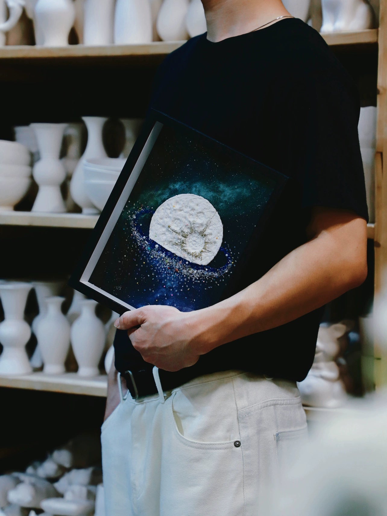 梵陶星空标本装饰画.相框摆件.送男朋友礼物.手工DIY材料包肌理画