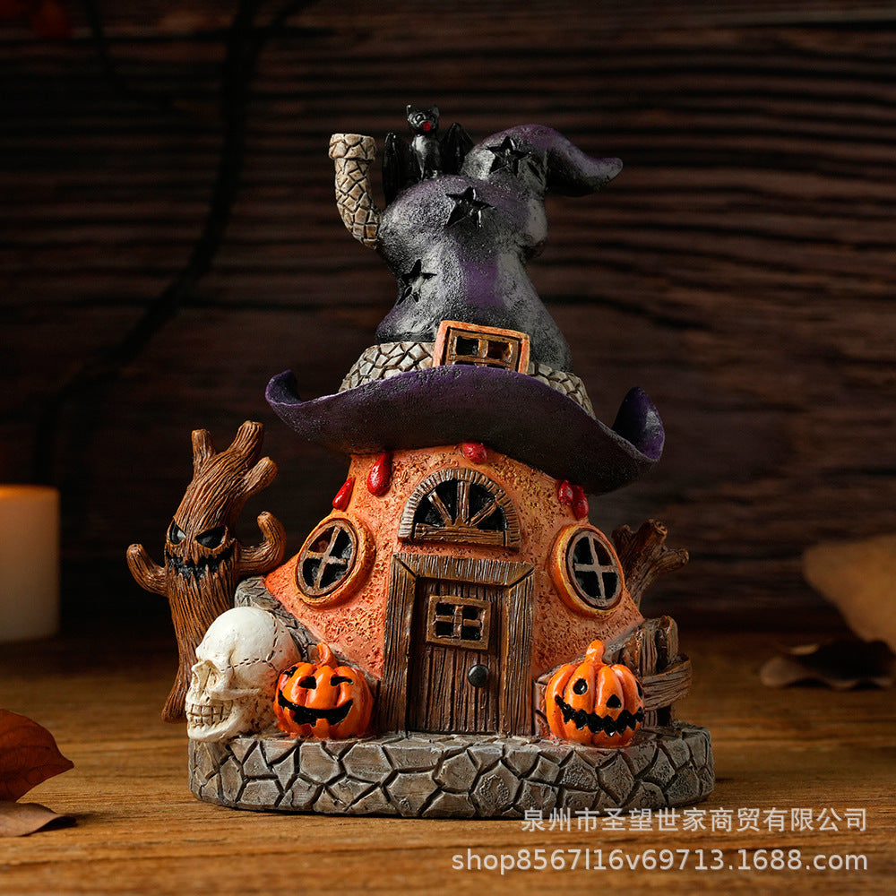 Cross-border new products Halloween resin magic house house ornaments Ghost Festival products European home decoration craftsmanship
