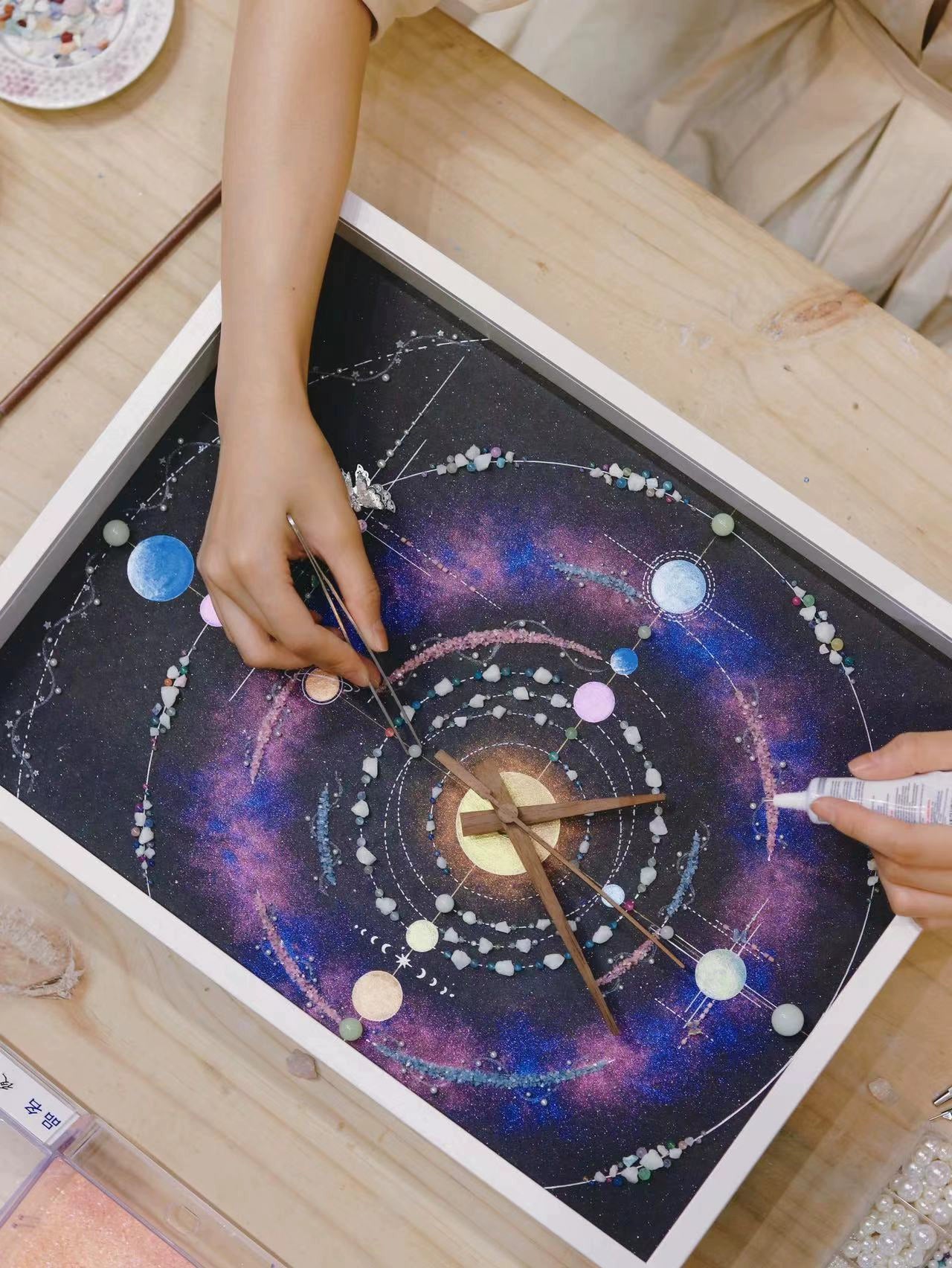 夜光款.极光星盘 宇宙太空星球装饰画 生日礼物 客厅挂画 软装画