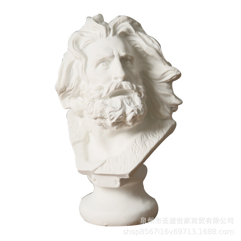树脂雕像人物石膏像摆件马赛ins风北欧风桌面树脂工艺品客厅摆件