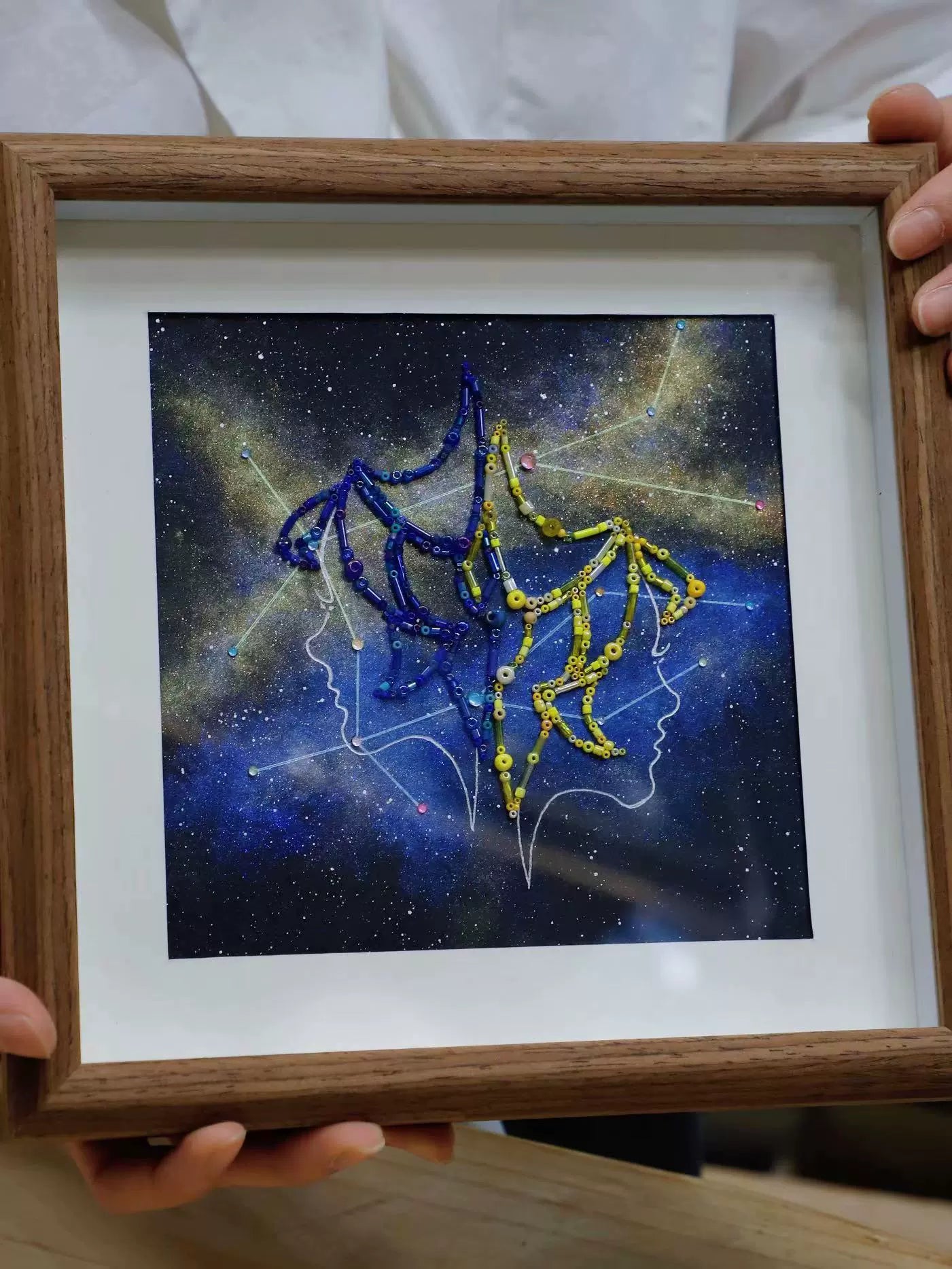 原创十二星座装饰画.桌面挂摆两用.生日礼物.DIY材料包