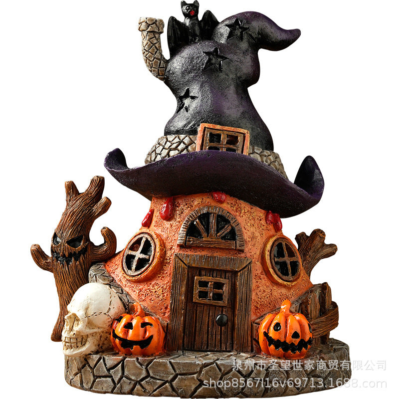Cross-border new products Halloween resin magic house house ornaments Ghost Festival products European home decoration craftsmanship