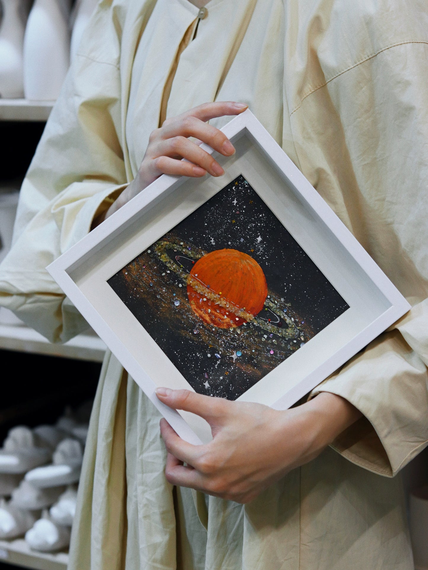 梵陶火星矿石肌理家居装饰画生日礼物推荐手工diy办公桌面相框