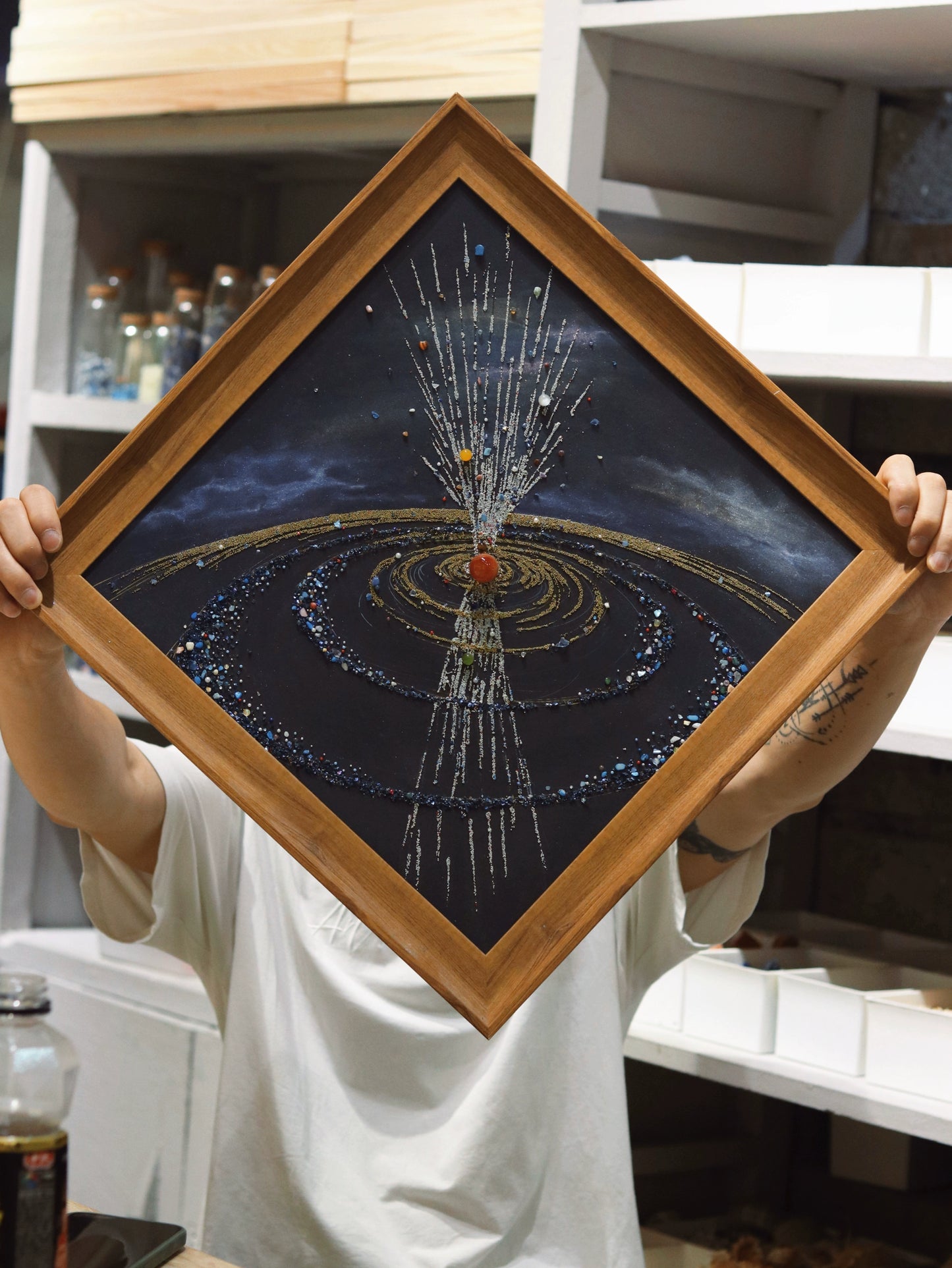 爆炸宇宙|复古相框立体画无玻璃罩|宇宙太空大尺寸客厅生日礼物