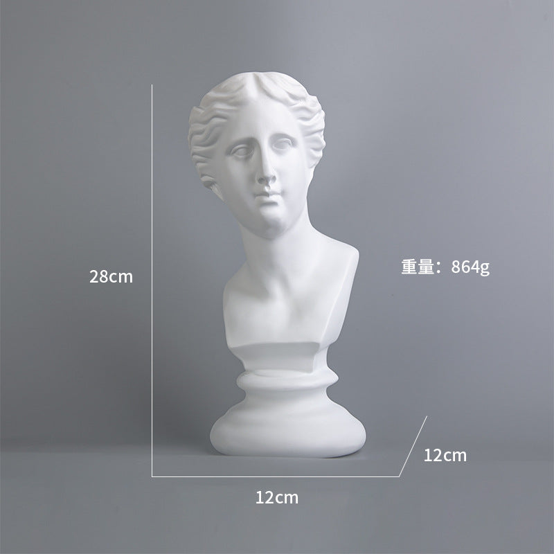 大号英国少女人物雕像花插美容院树脂笔筒干花店软装花园陈列装树