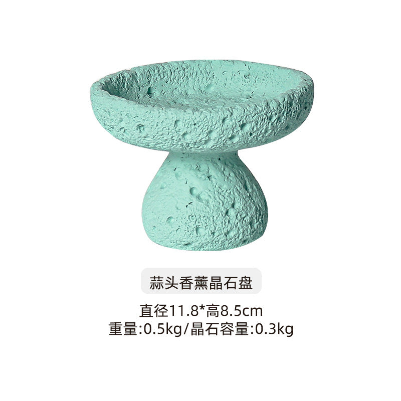 陨石扩香石家用晶石香氛小众高级摆件无火香薰精油持久香薰容器盘