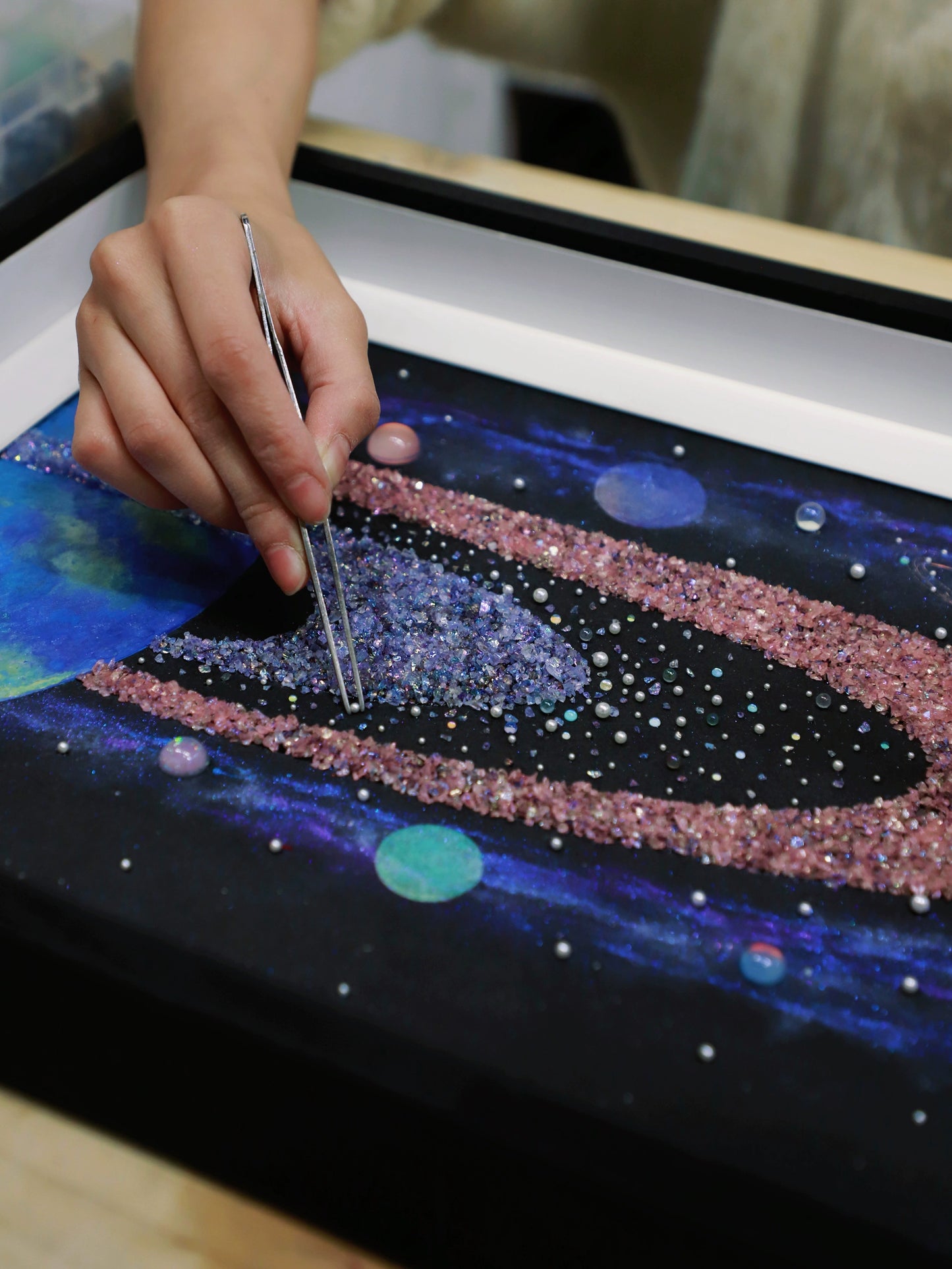 梵陶ft 宇宙标本DIY 相框装饰画 八大行星太阳系 家居挂画 星球画