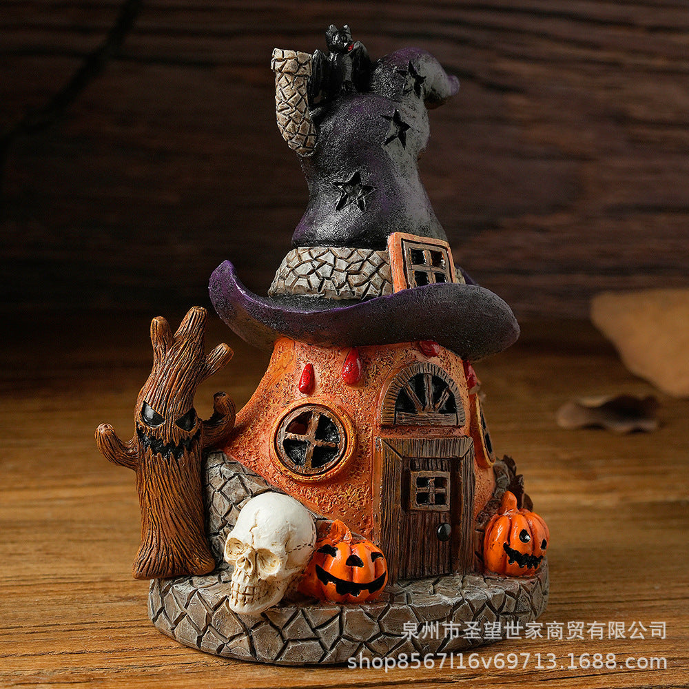 Cross-border new products Halloween resin magic house house ornaments Ghost Festival products European home decoration craftsmanship