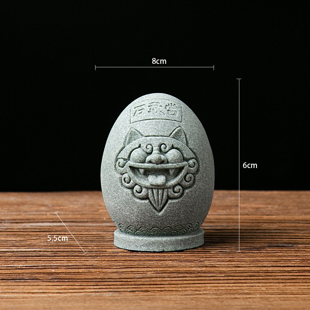 泰山描金石敢当旅游纪念品镇宅保平安中国风办公摆件商务乔迁礼物