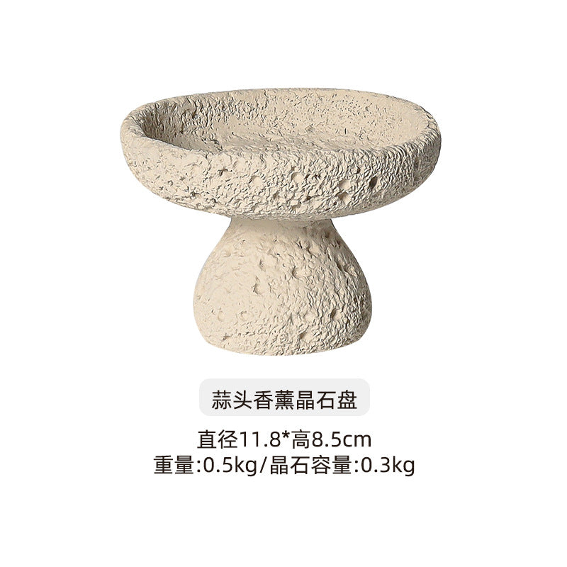陨石扩香石家用晶石香氛小众高级摆件无火香薰精油持久香薰容器盘