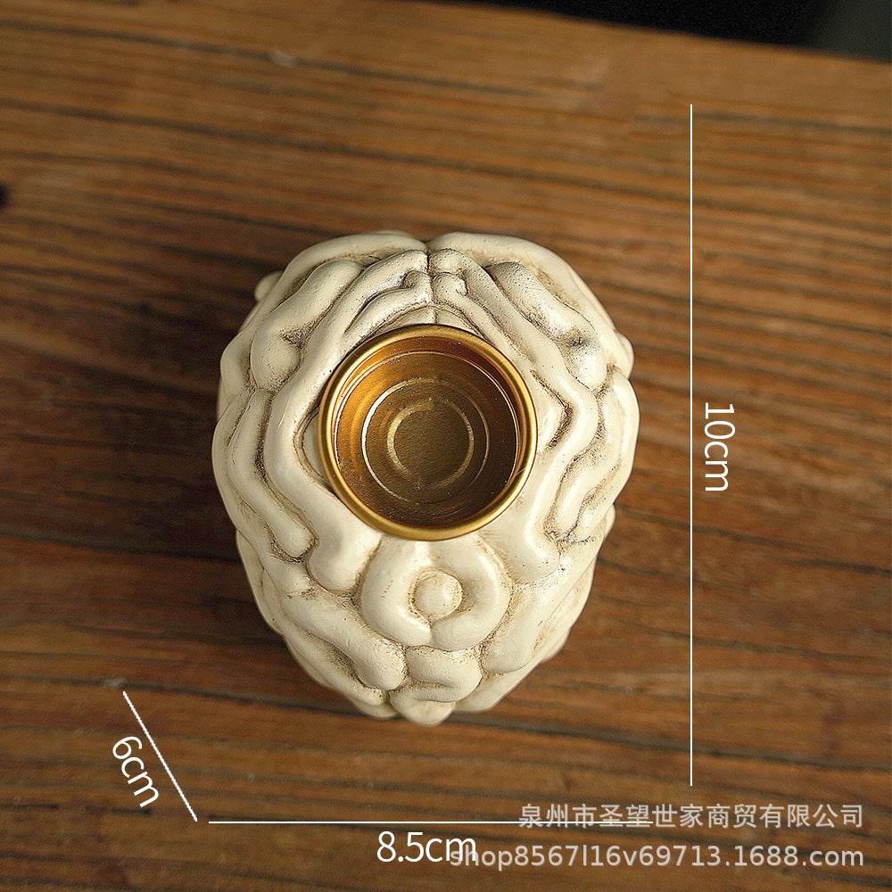 跨境大心脏花插家庭装饰花瓶摆件桌面树脂工艺品Heart resin vase