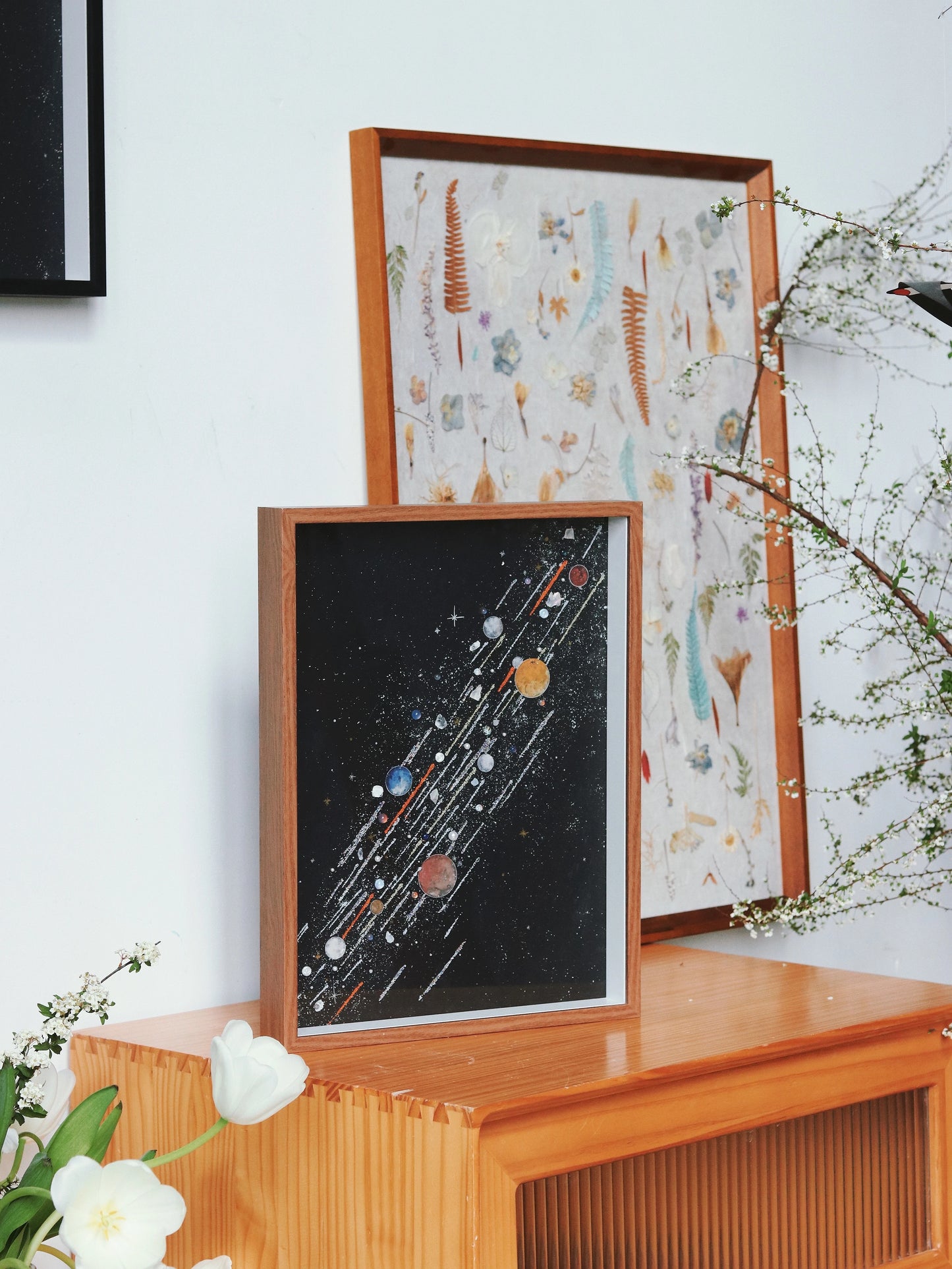 梵陶FT.流星雨矿石标本画.手工diy材料包.礼物推荐.宇宙标本画.画