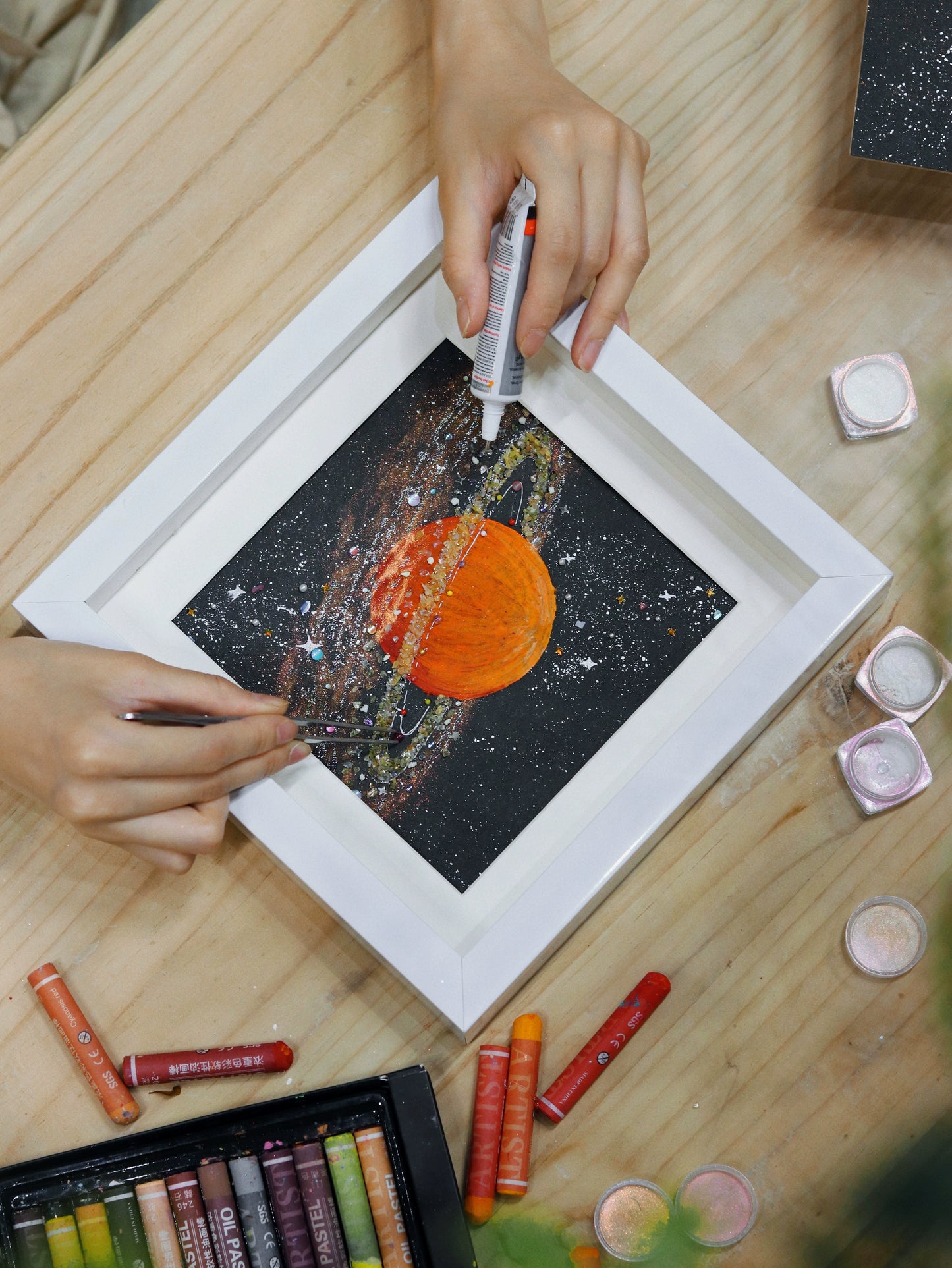 梵陶火星矿石肌理家居装饰画生日礼物推荐手工diy办公桌面相框
