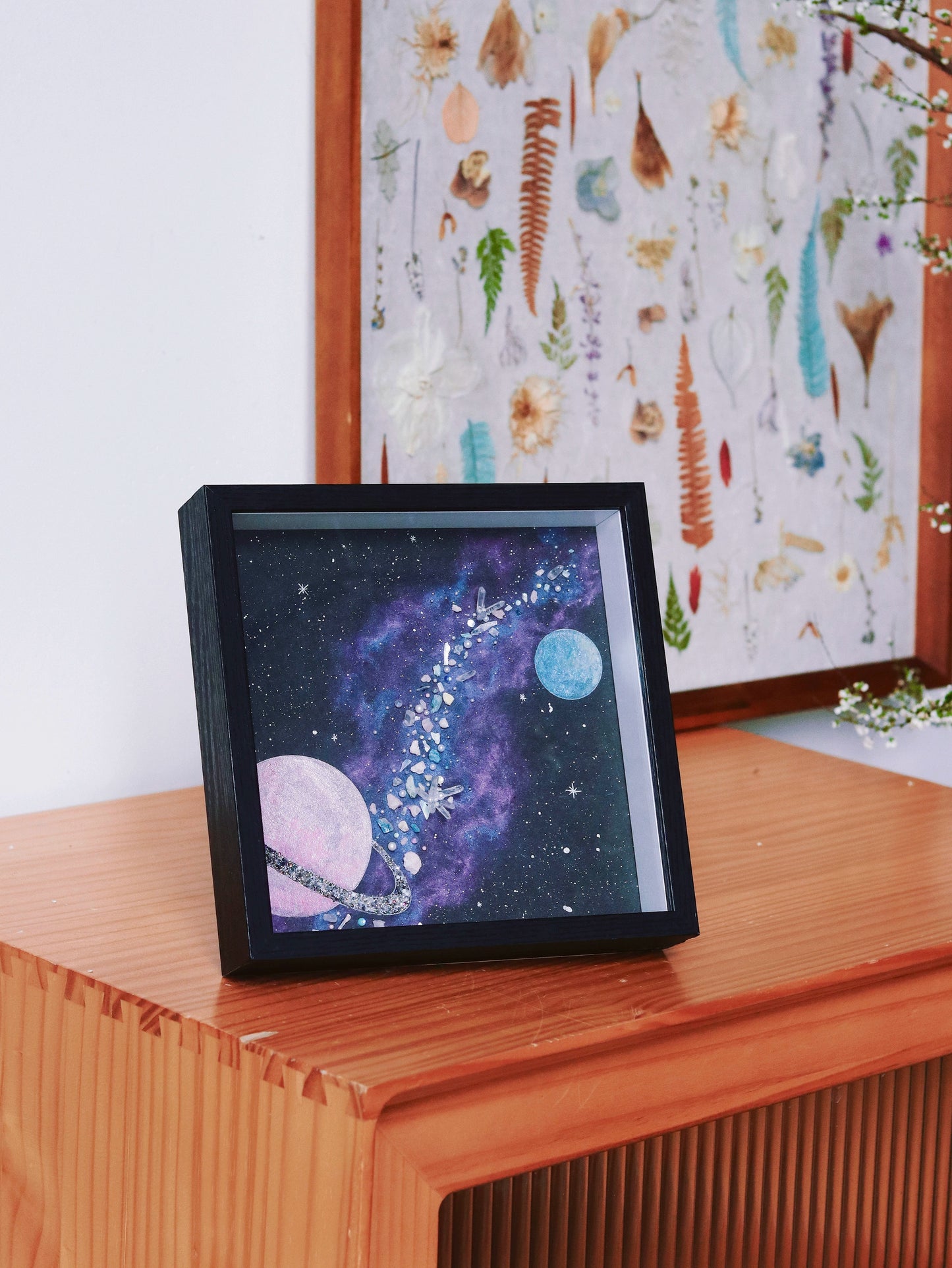 浪漫星球.宇宙矿石标本画.生日礼物推荐.办公桌面摆件家居装饰画