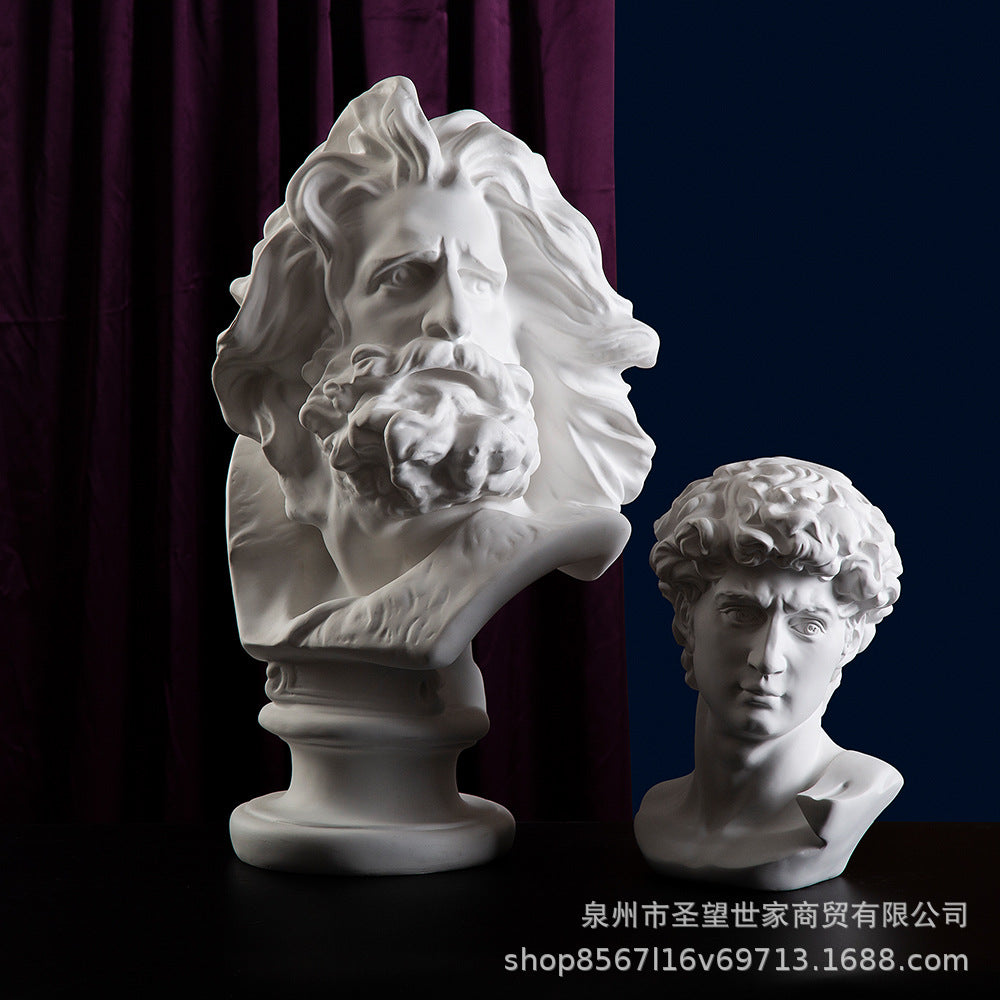 60厘米马赛石膏像欧式人物素描教具雕塑客厅展览厅美化装饰