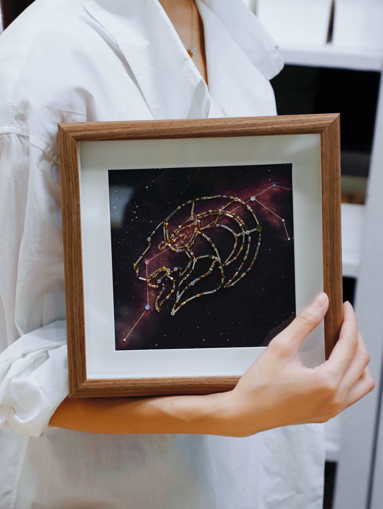 原创十二星座装饰画.桌面挂摆两用.生日礼物.DIY材料包