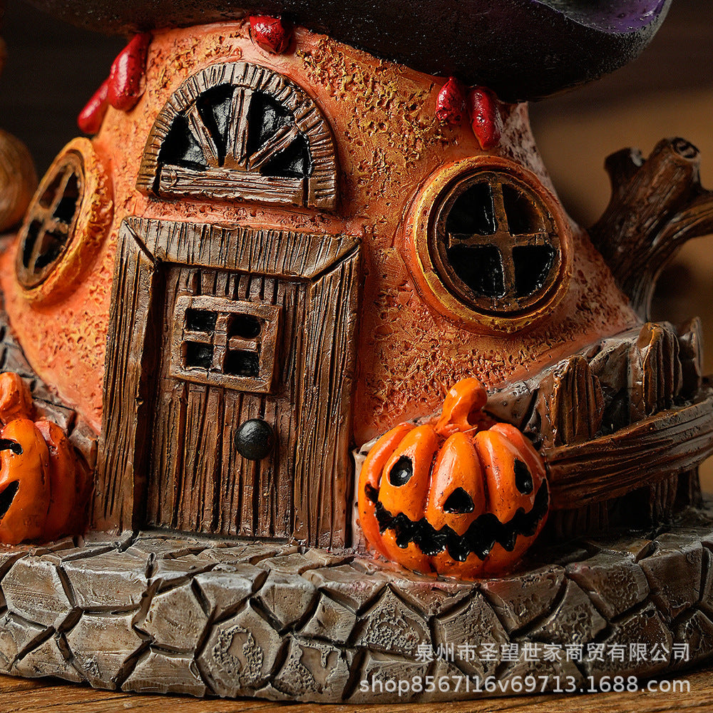 Cross-border new products Halloween resin magic house house ornaments Ghost Festival products European home decoration craftsmanship