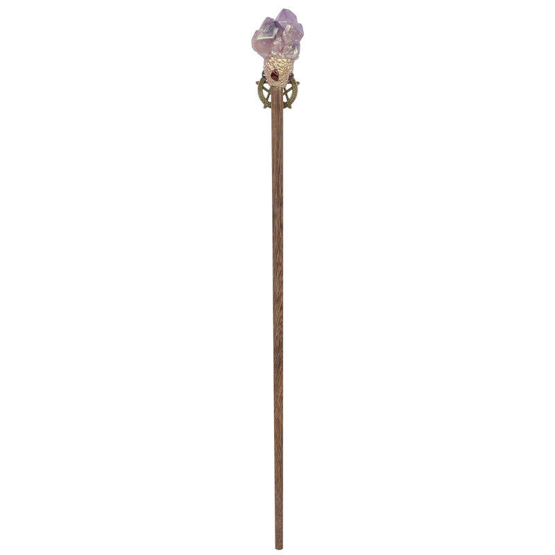 Cross-border foreign trade creative natural crystal mineral stone magic wand personalized play religious magic weapon simple scepter ornament