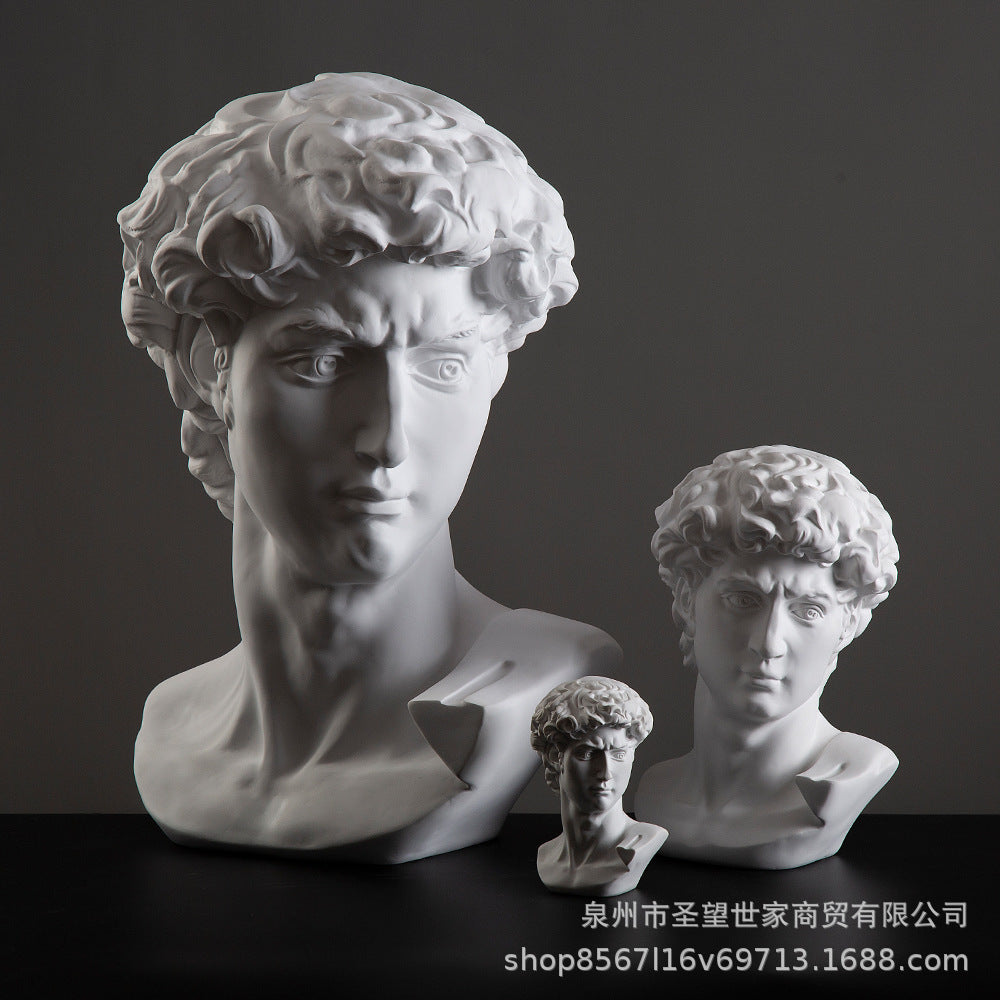 大号树脂大卫雕像欧式头像摆件美术素描教具用品艺术人像桌面摆饰