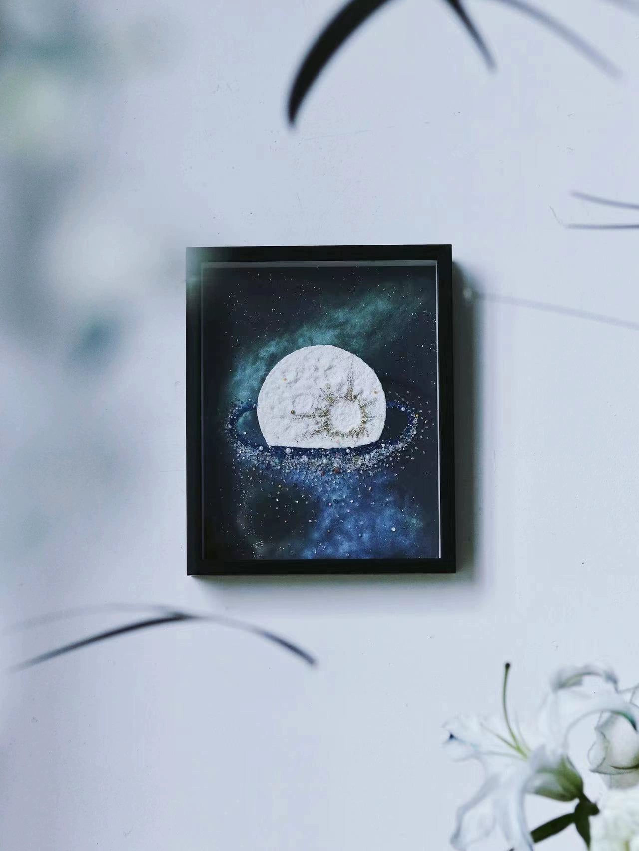 梵陶星空标本装饰画.相框摆件.送男朋友礼物.手工DIY材料包肌理画
