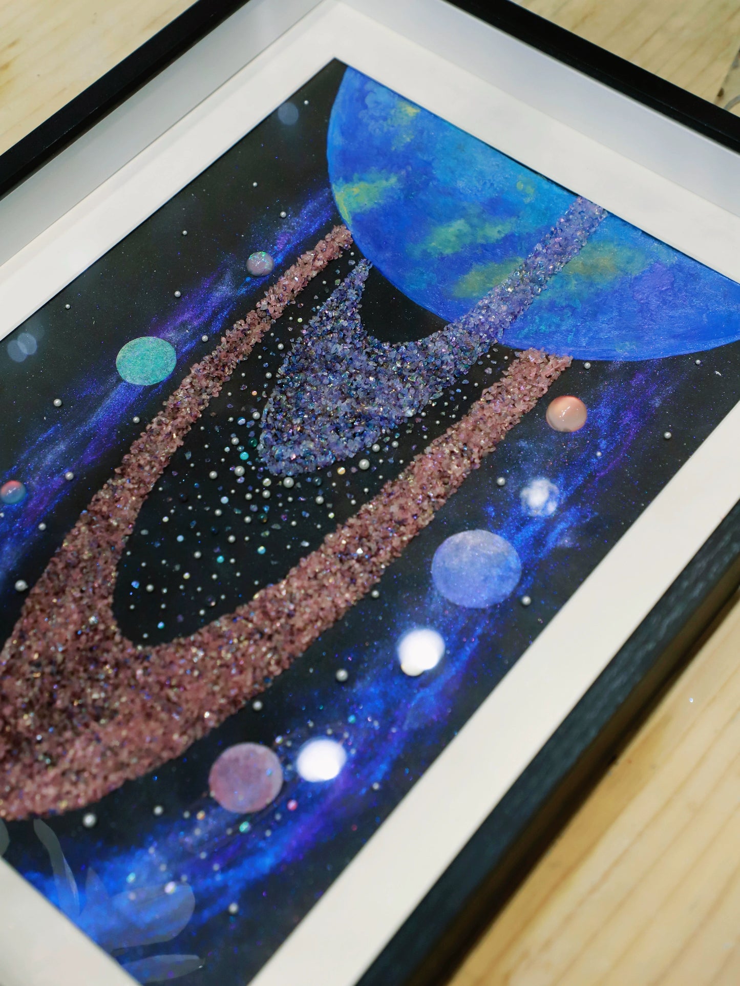 梵陶ft 宇宙标本DIY 相框装饰画 八大行星太阳系 家居挂画 星球画