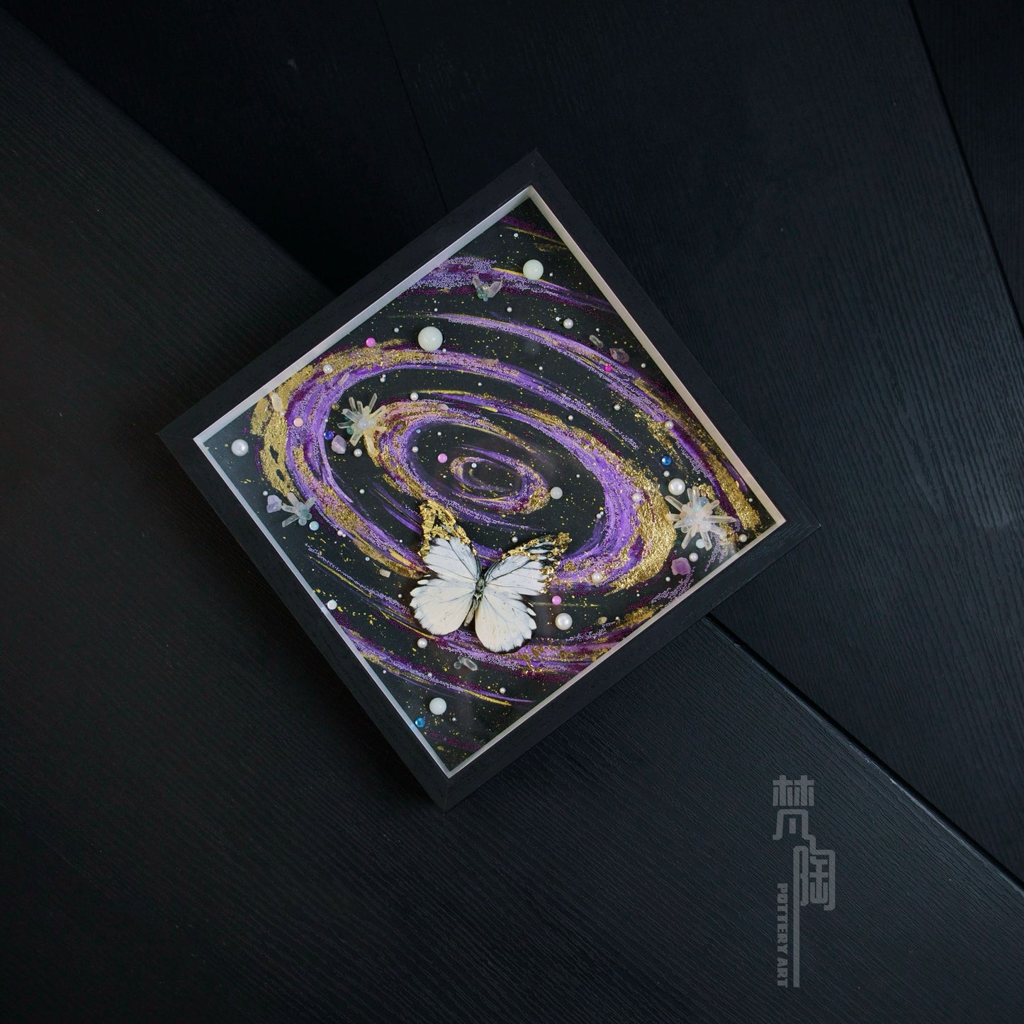 金箔炫彩蝴蝶|梵陶FT|玻璃相框摆件生日礼物家居相蝴蝶相框标本