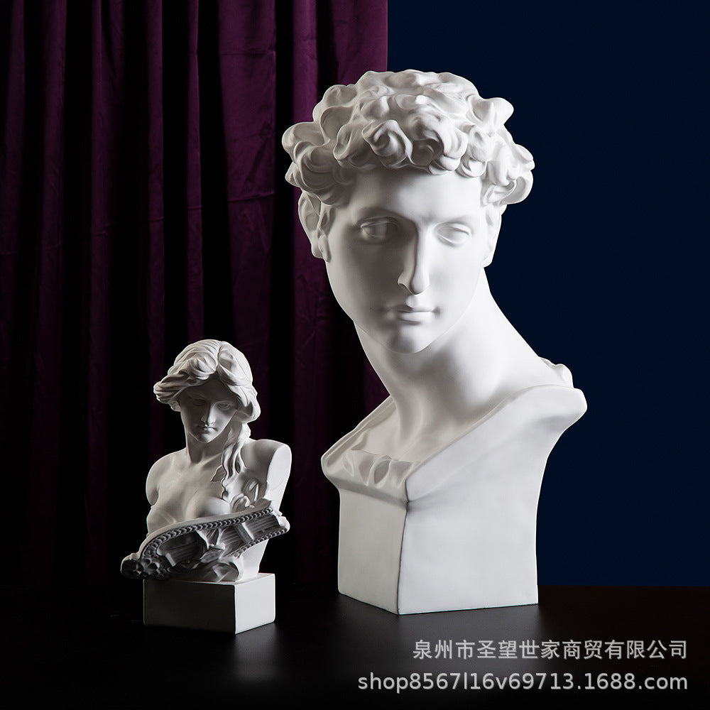 北欧ins风小卫摆件几何体树脂石膏雕像装饰摆拍朱利亚诺·美第奇