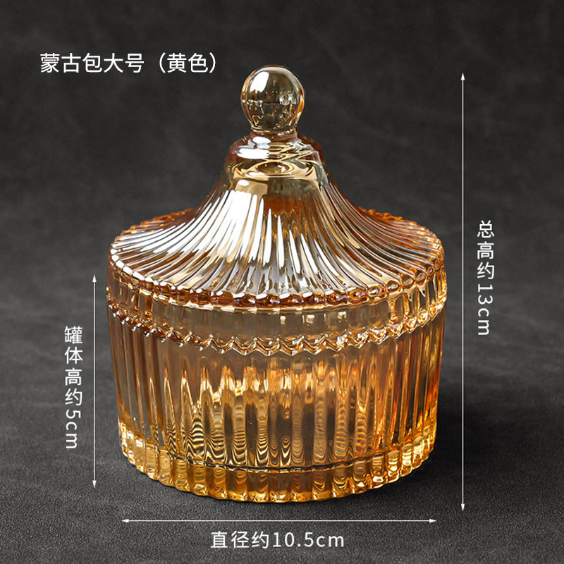 水晶消磁碗御守盐净化玻璃碗白水晶消磁碎石扩香石容器首饰收纳盒