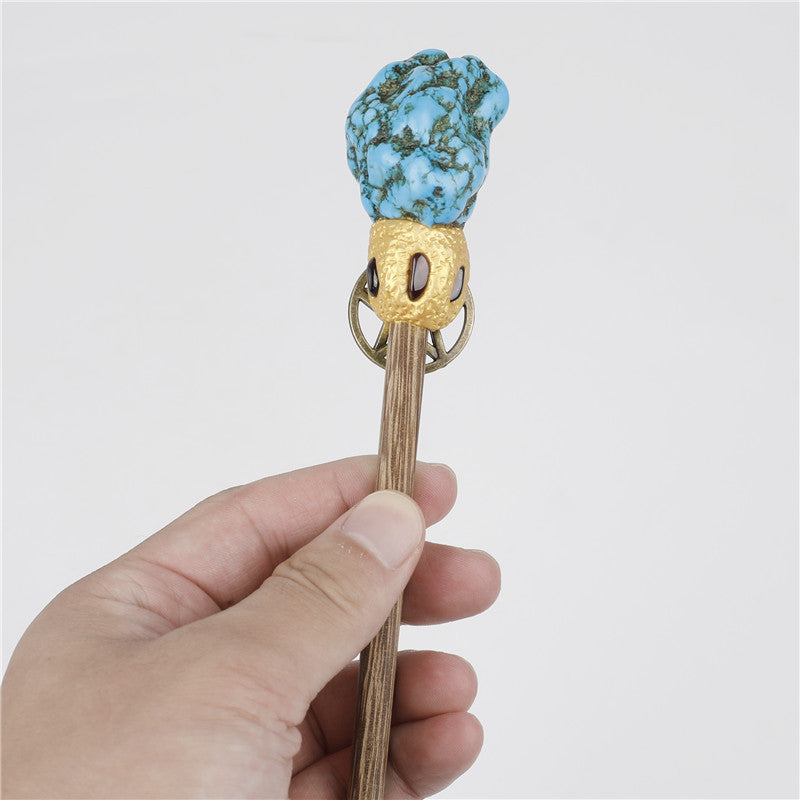 Cross-border foreign trade creative natural crystal mineral stone magic wand personalized play religious magic weapon simple scepter ornament