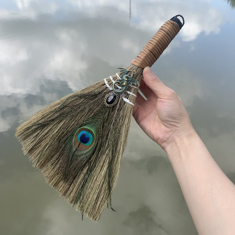 Wish cross-border car pendant wicca witch mini broom broom pendant pendant
