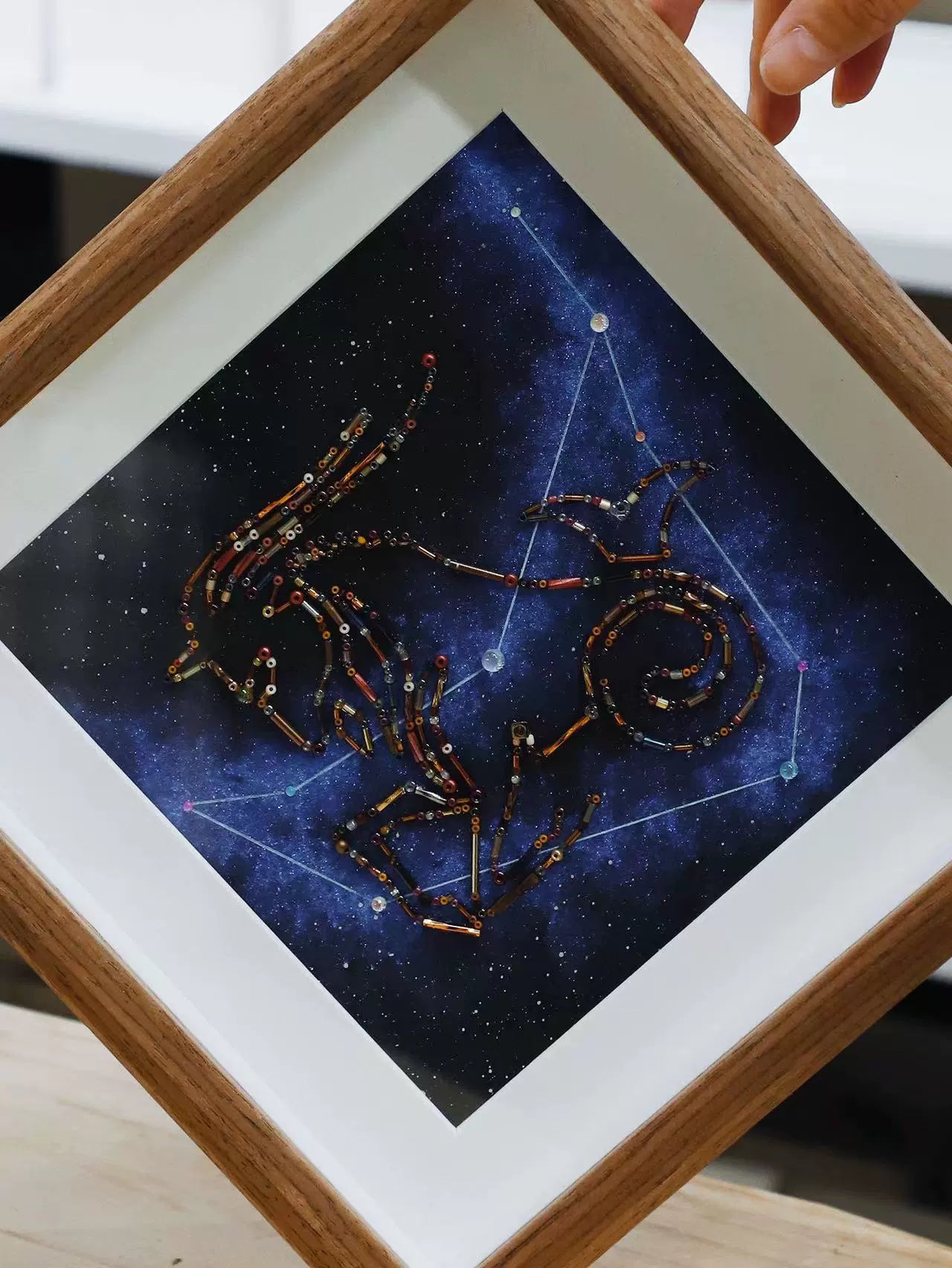 原创十二星座装饰画.桌面挂摆两用.生日礼物.DIY材料包