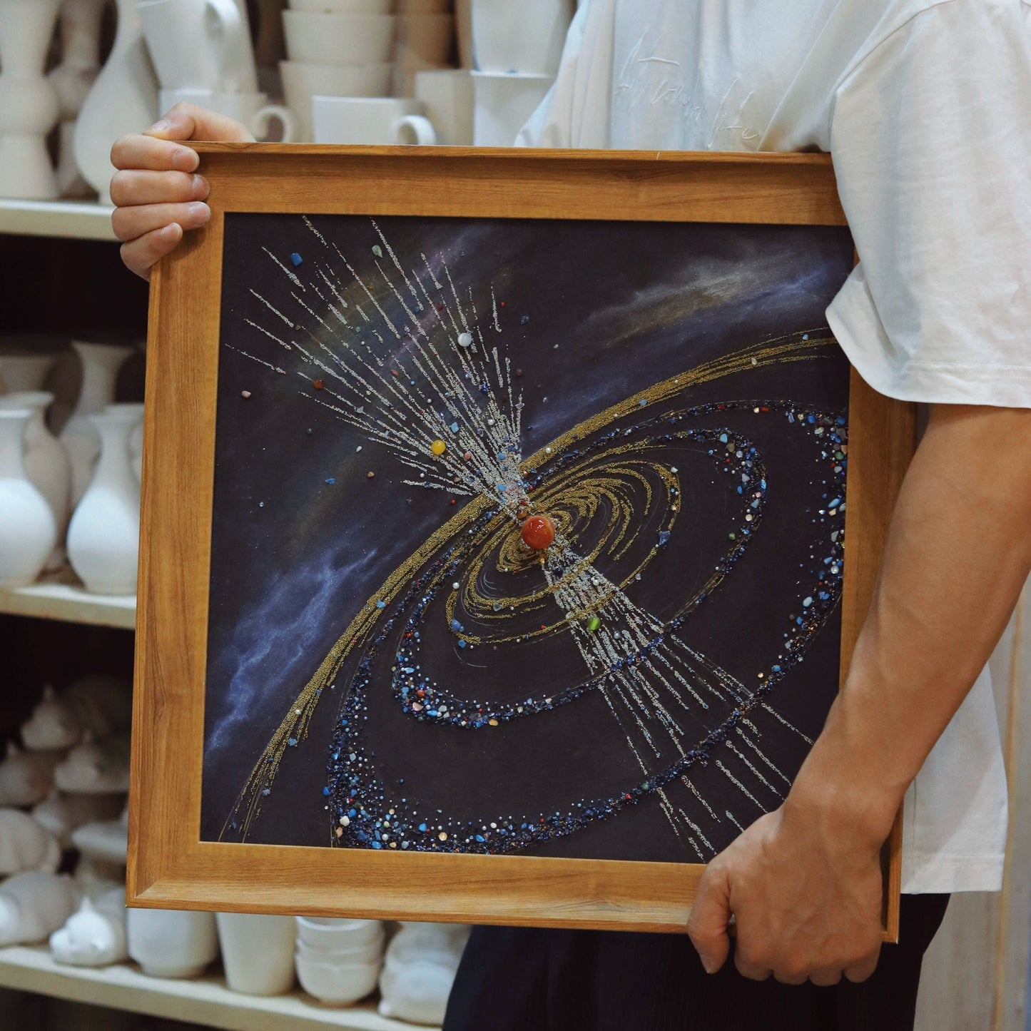 爆炸宇宙|复古相框立体画无玻璃罩|宇宙太空大尺寸客厅生日礼物