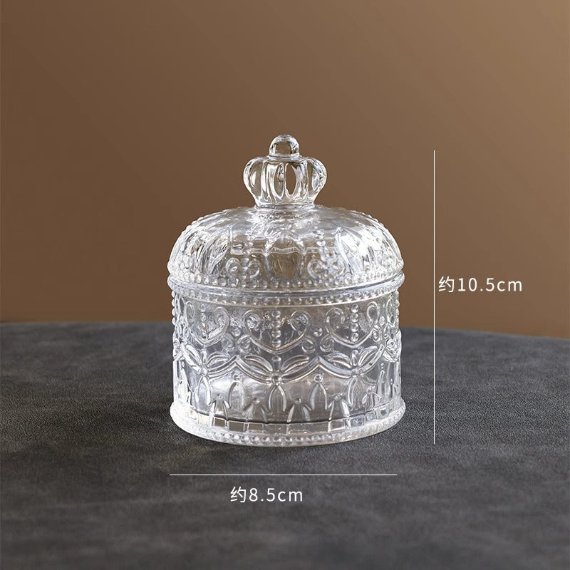 水晶消磁碗御守盐净化玻璃碗白水晶消磁碎石扩香石容器首饰收纳盒