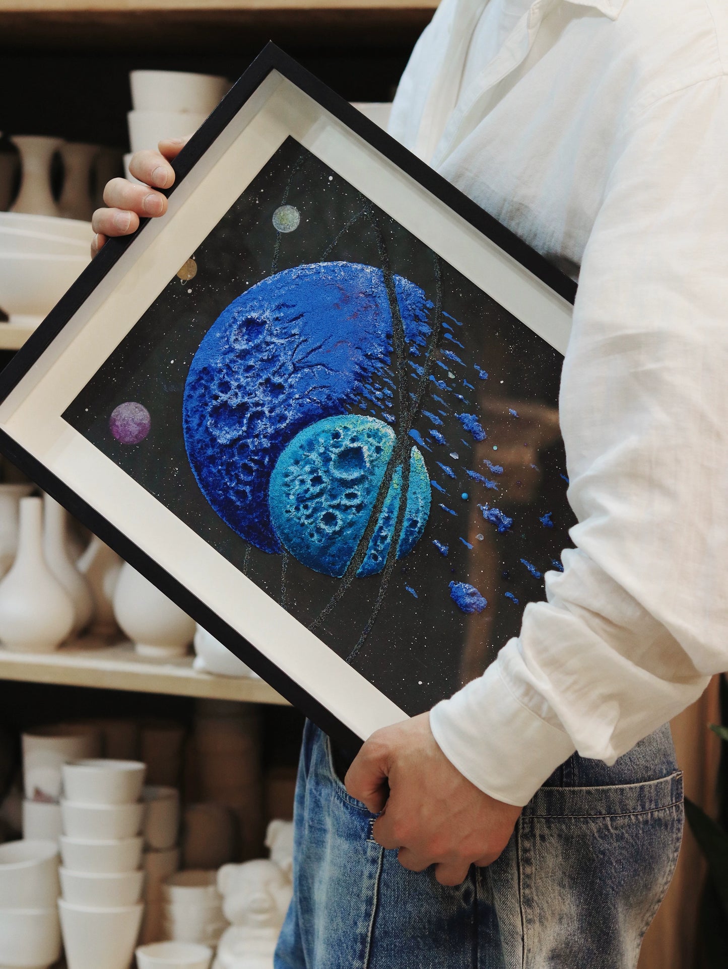 梵陶FT|海王星宇宙装饰画|礼物|挂画|家居软装|玻璃罩仿尘