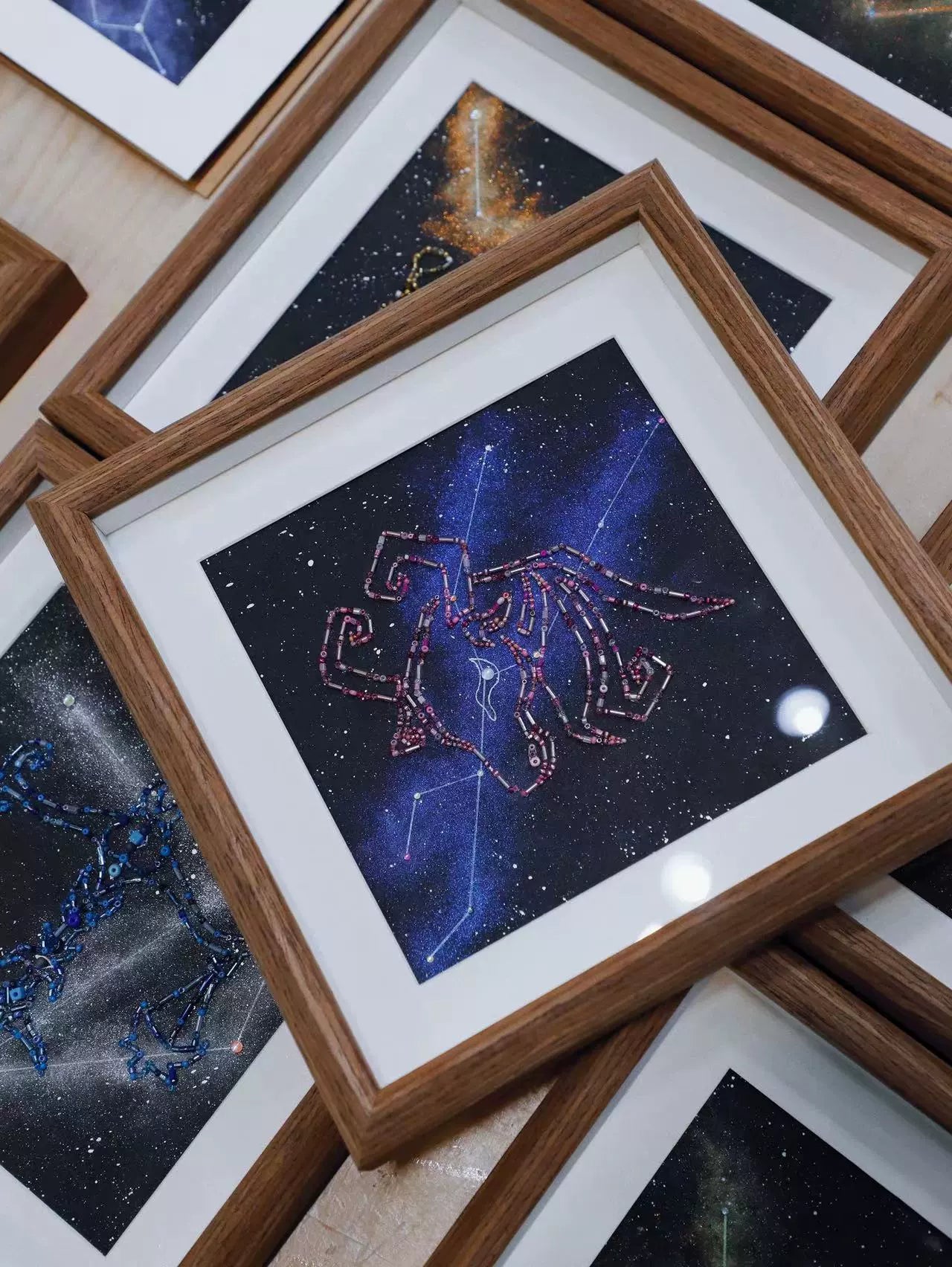 原创十二星座装饰画.桌面挂摆两用.生日礼物.DIY材料包