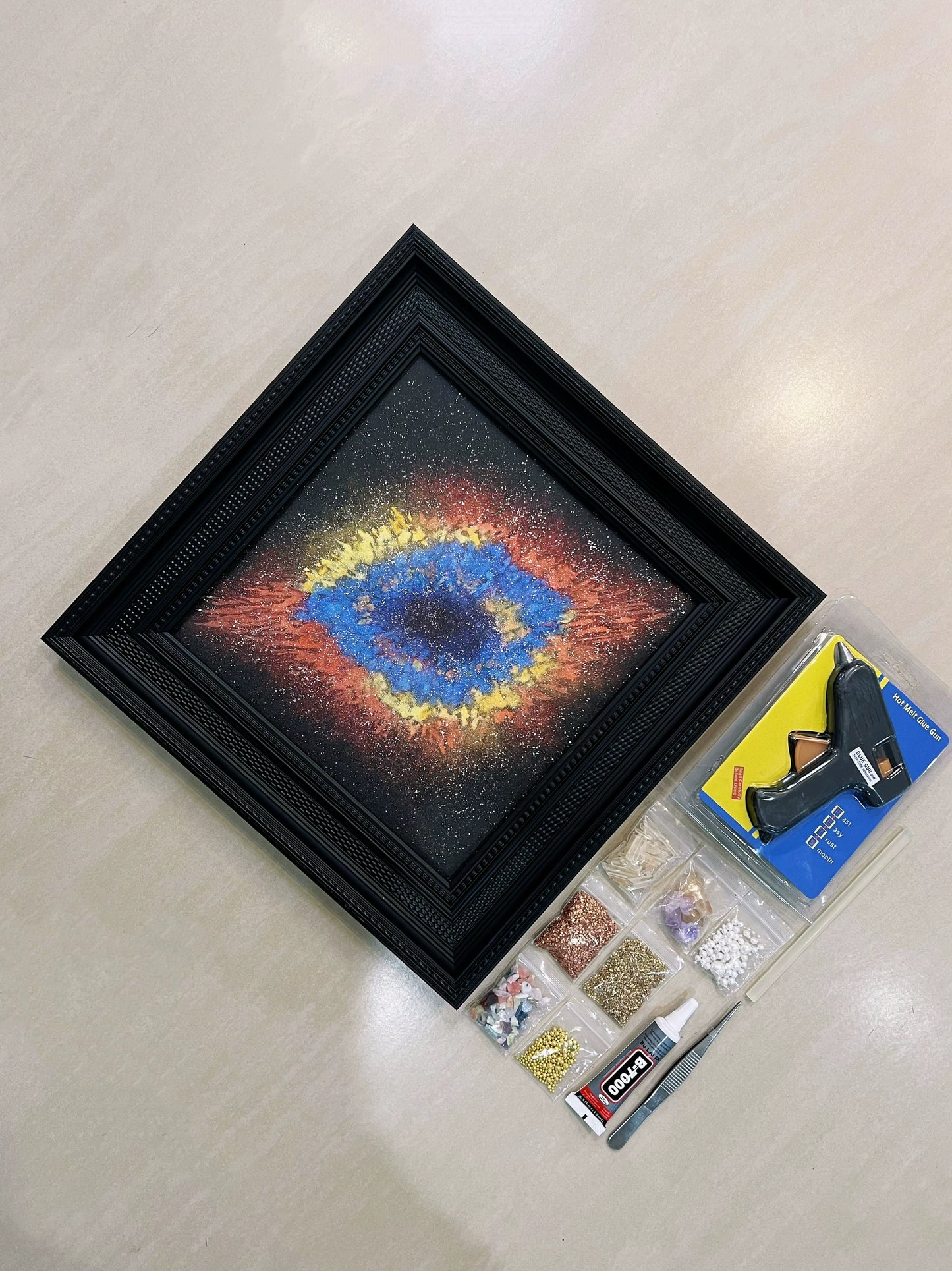 银河系星系装饰画客厅玄关挂画家居摆件礼物推荐石水晶肌理画创意