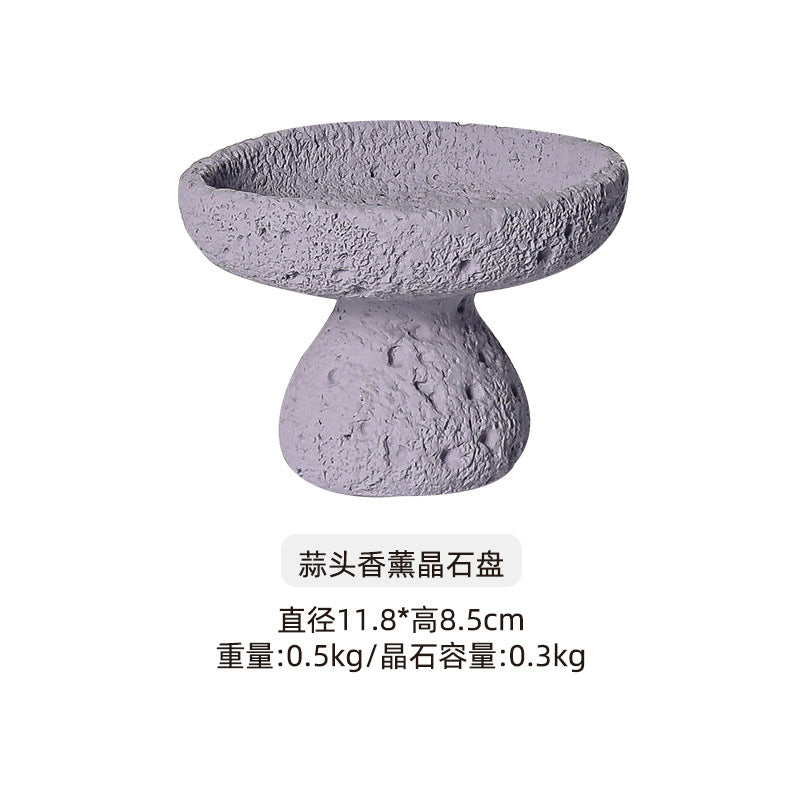 陨石扩香石家用晶石香氛小众高级摆件无火香薰精油持久香薰容器盘