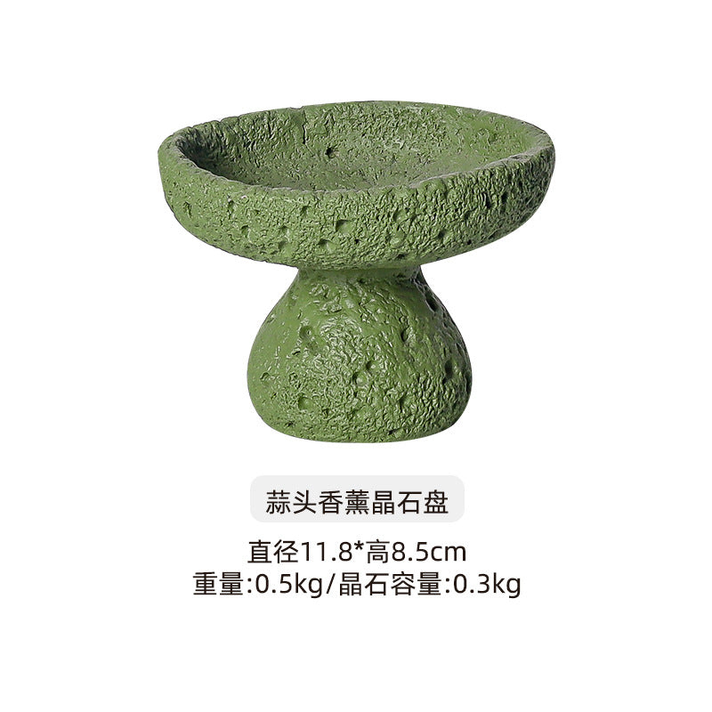 陨石扩香石家用晶石香氛小众高级摆件无火香薰精油持久香薰容器盘