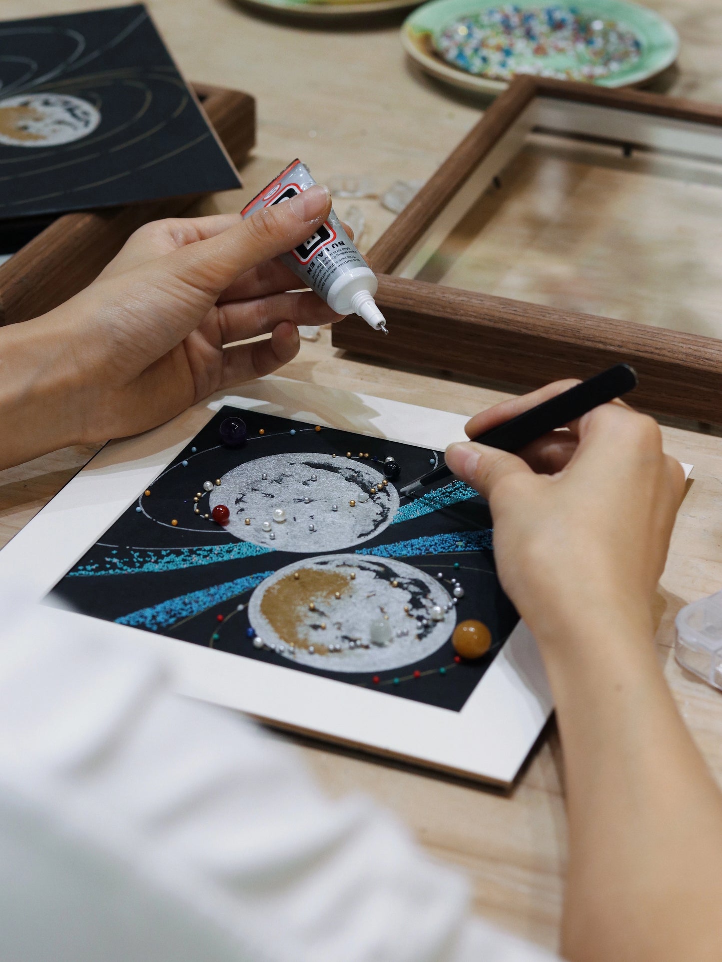 梵陶FT.玻璃相框.办公桌面摆件.宇宙DIY星球.生日礼物.简约挂画