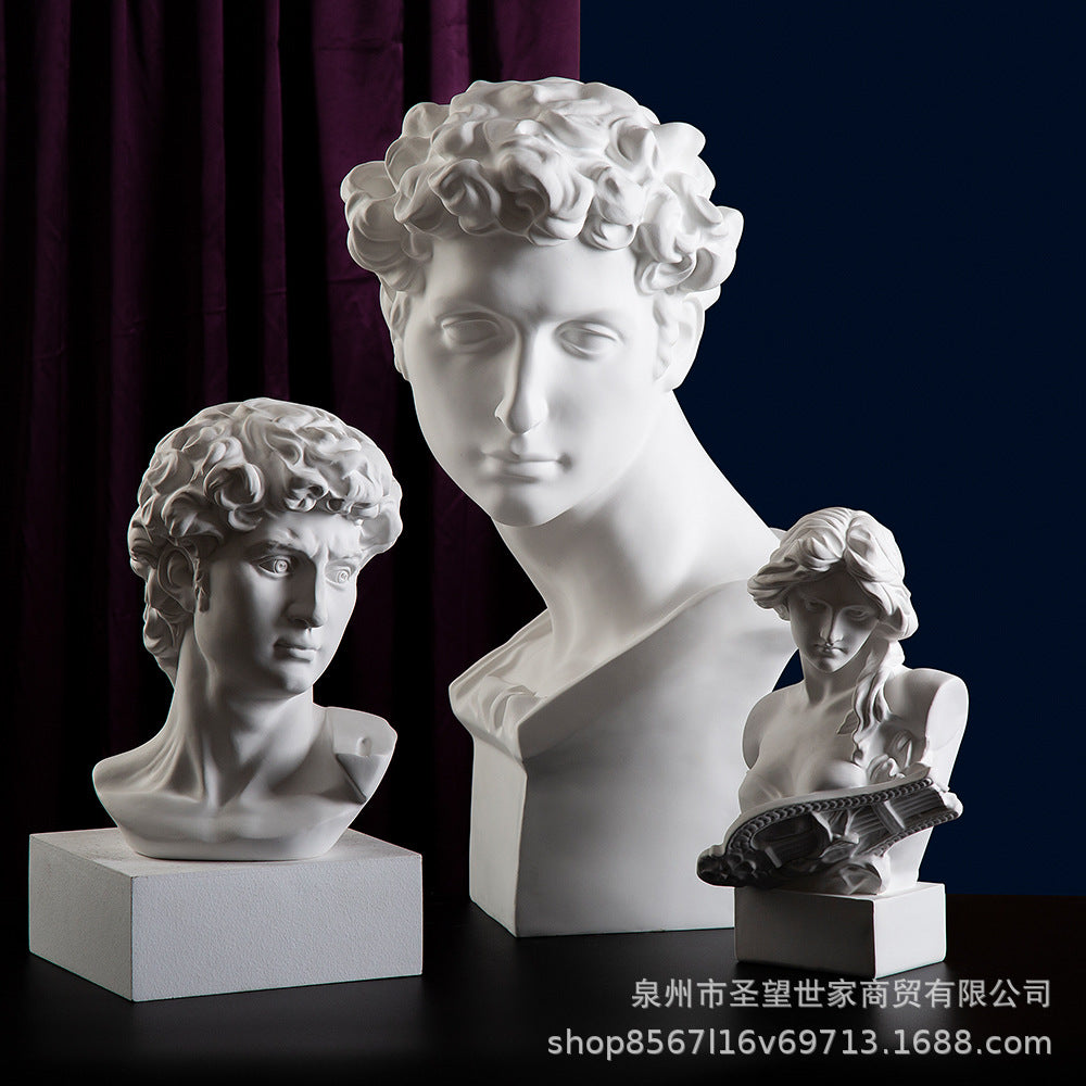 北欧ins风小卫摆件几何体树脂石膏雕像装饰摆拍朱利亚诺·美第奇