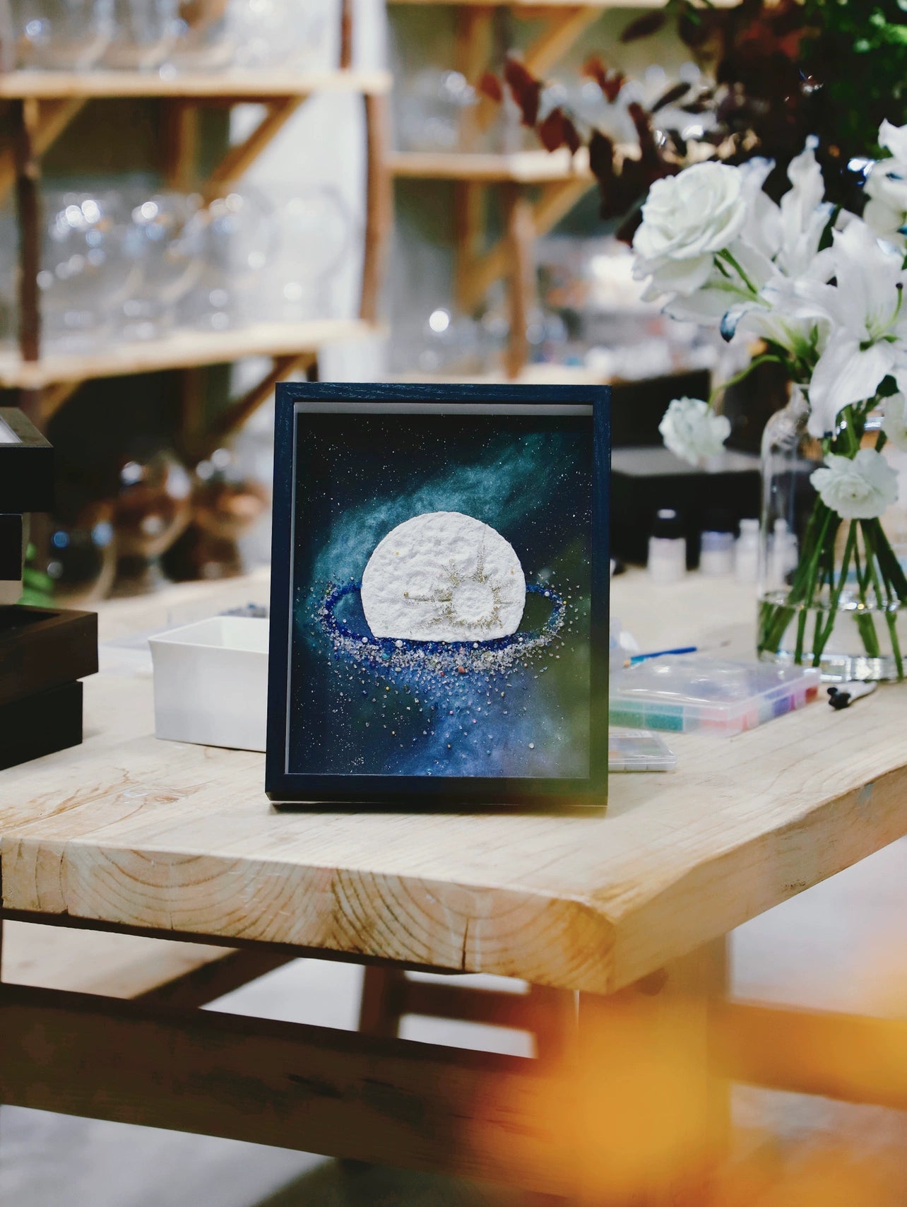 梵陶星空标本装饰画.相框摆件.送男朋友礼物.手工DIY材料包肌理画