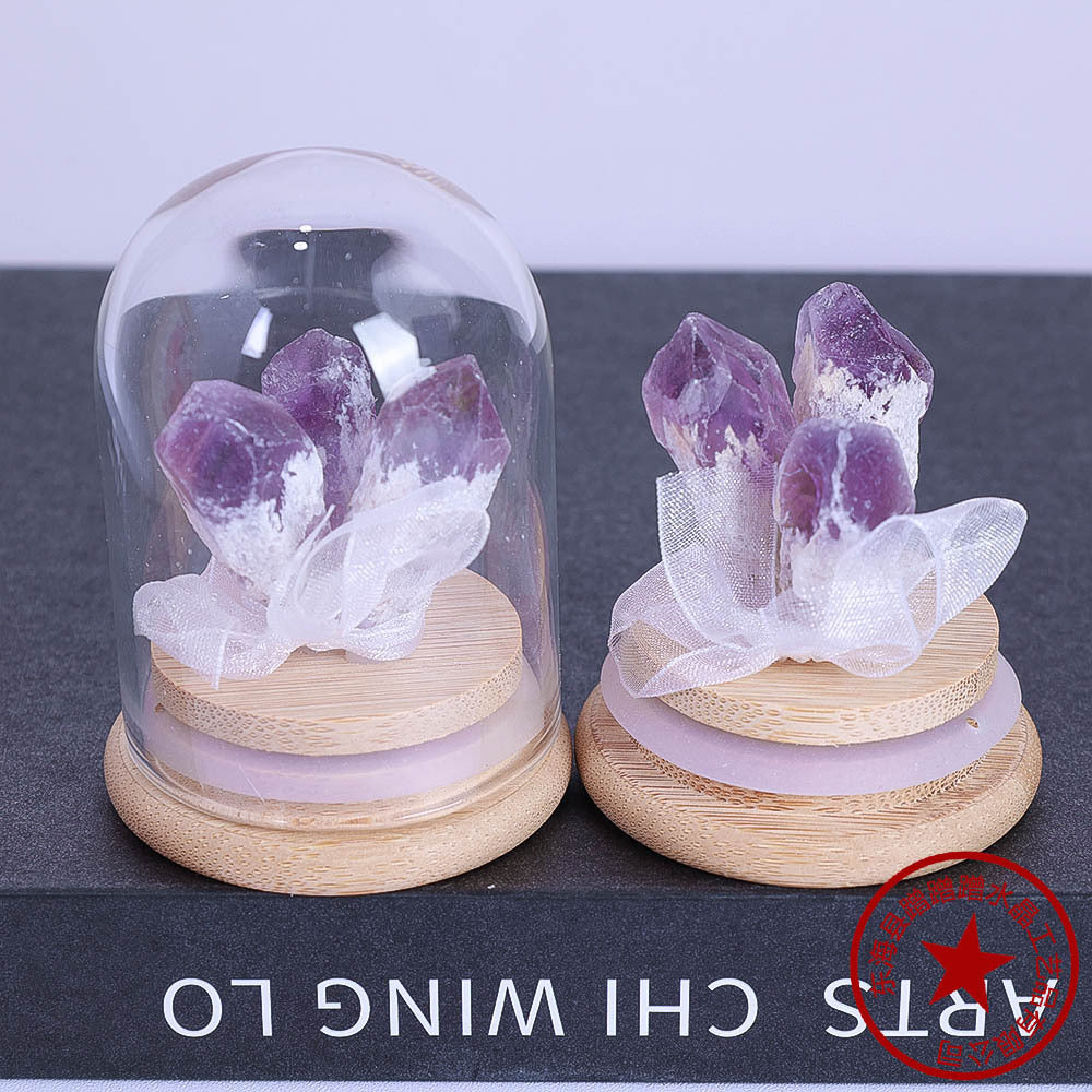 天然水晶晶簇许愿瓶创意摆件家居桌面装饰儿童水晶教学礼物批发