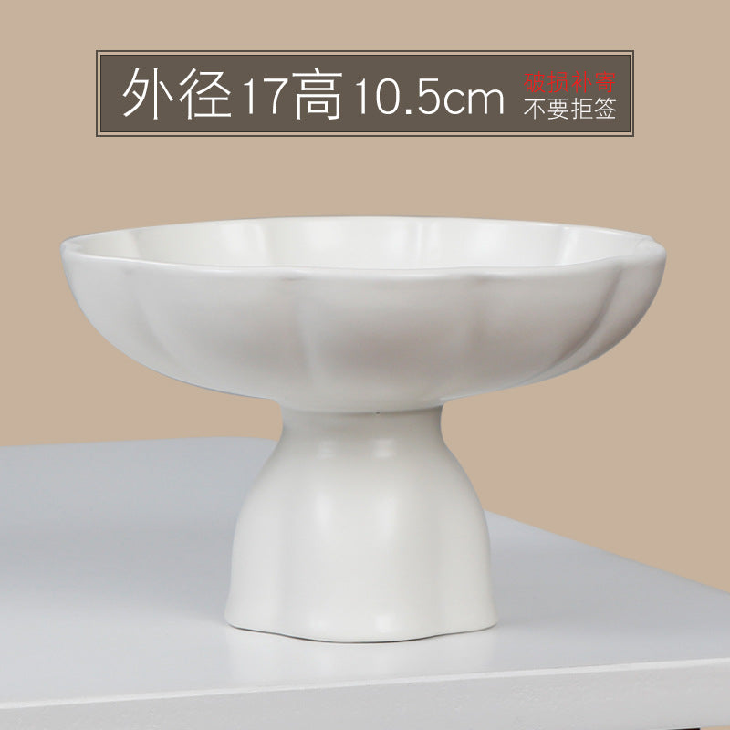 米竹水培花盆陶瓷花瓣苔藓球花盆客厅桌面绿植菖蒲摆件盆景干果盘